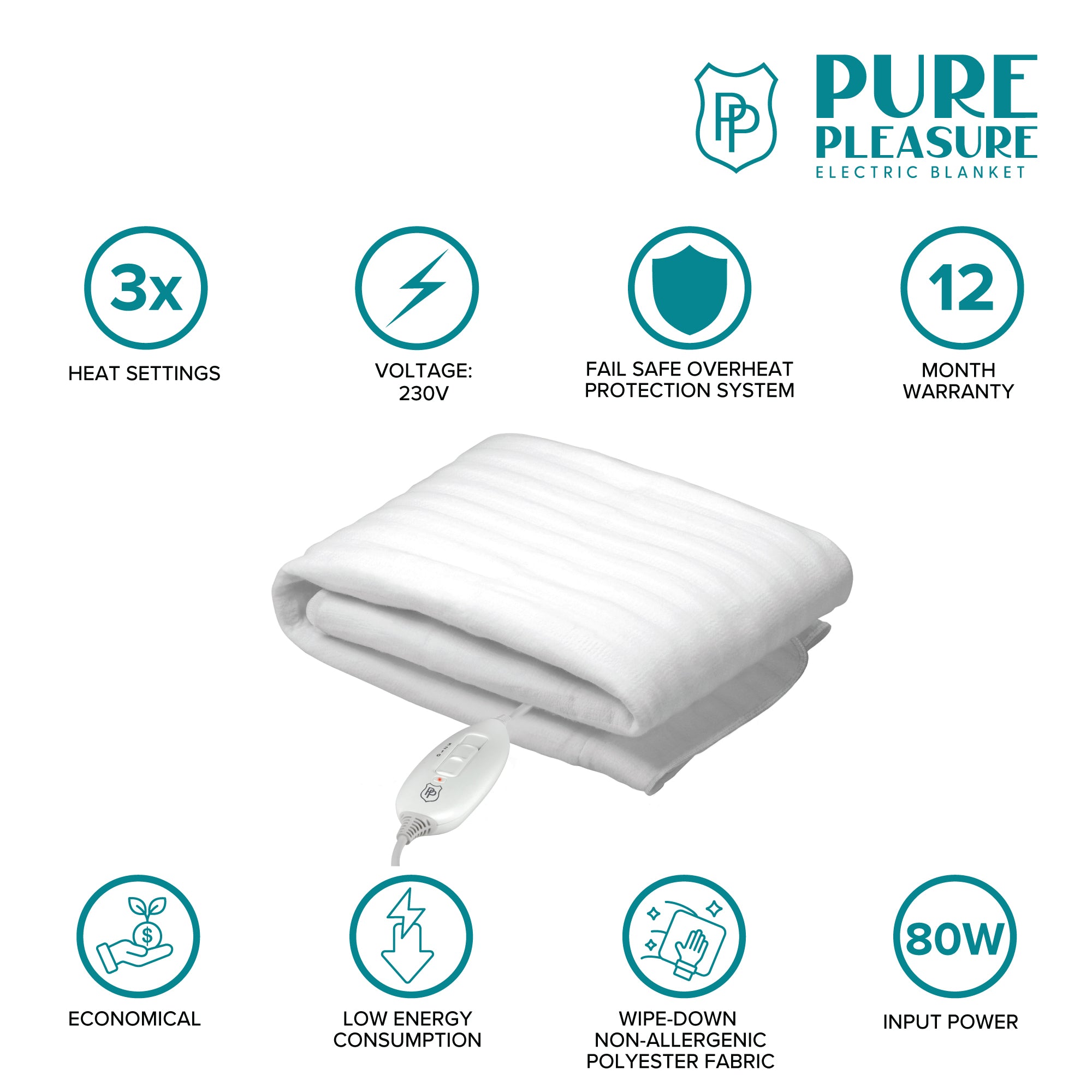Tie-Down Electric Blanket | Padded Sleeve