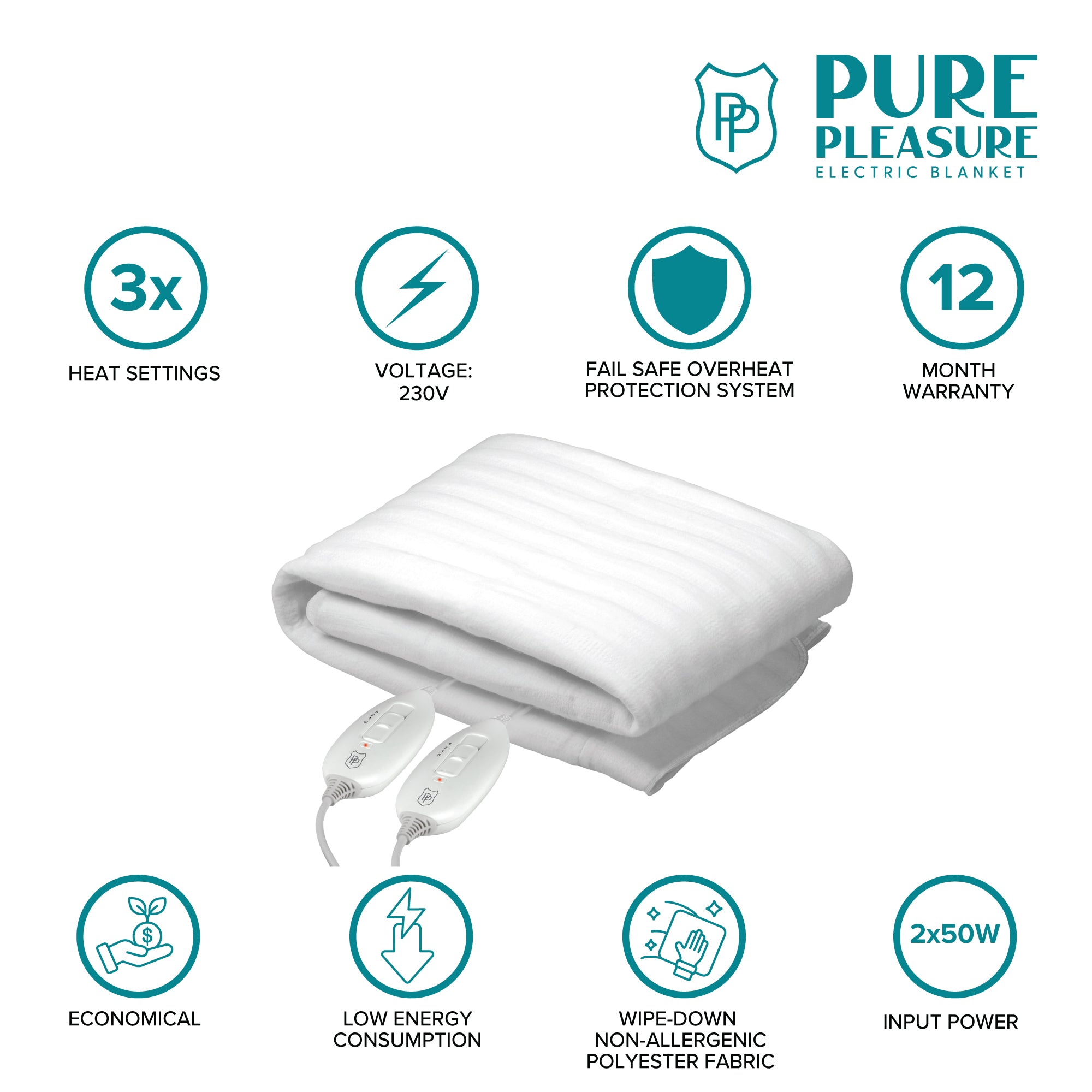 Tie-Down Electric Blanket | Padded Sleeve