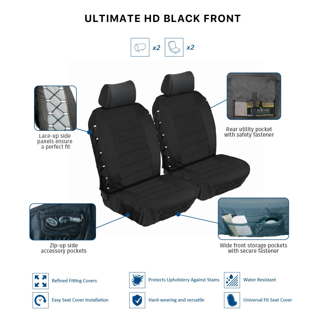 Ultimate HD Car Front Seat Cover Set