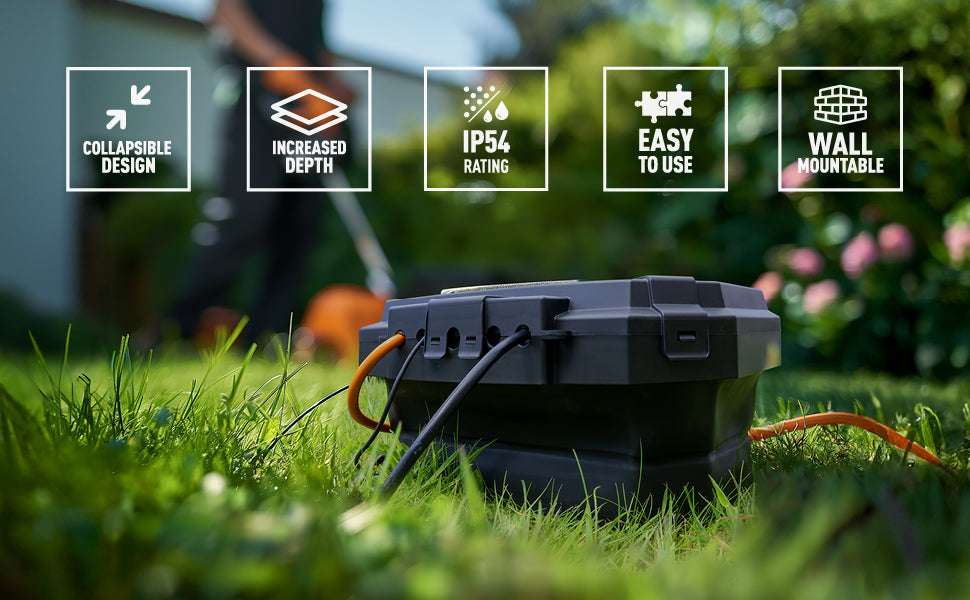 Weatherproof Collapsible Outdoor Electrical Protection Box – IP54 Rated