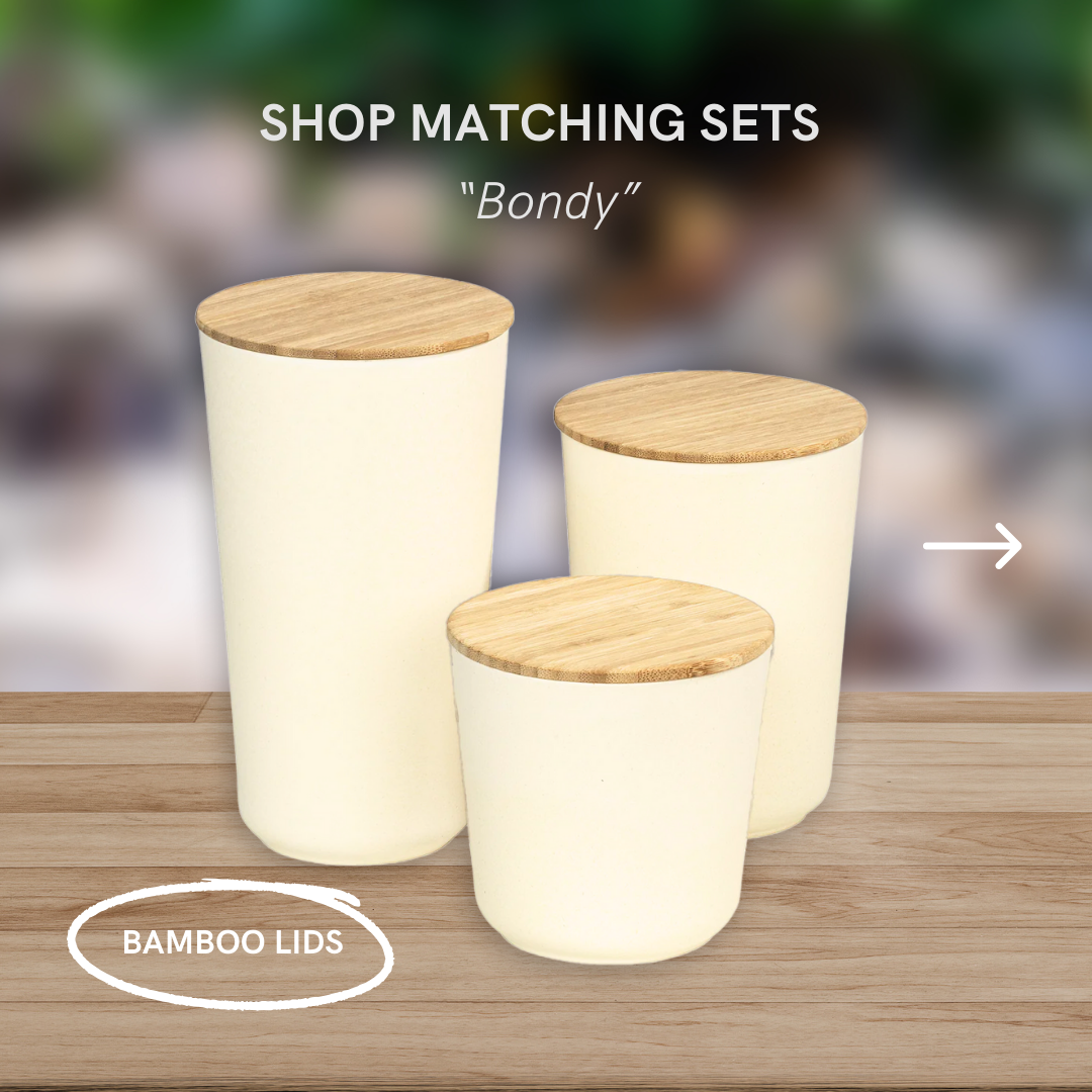 3Pc Bondy Storage Jar Value Bundle - Bamboo Lid