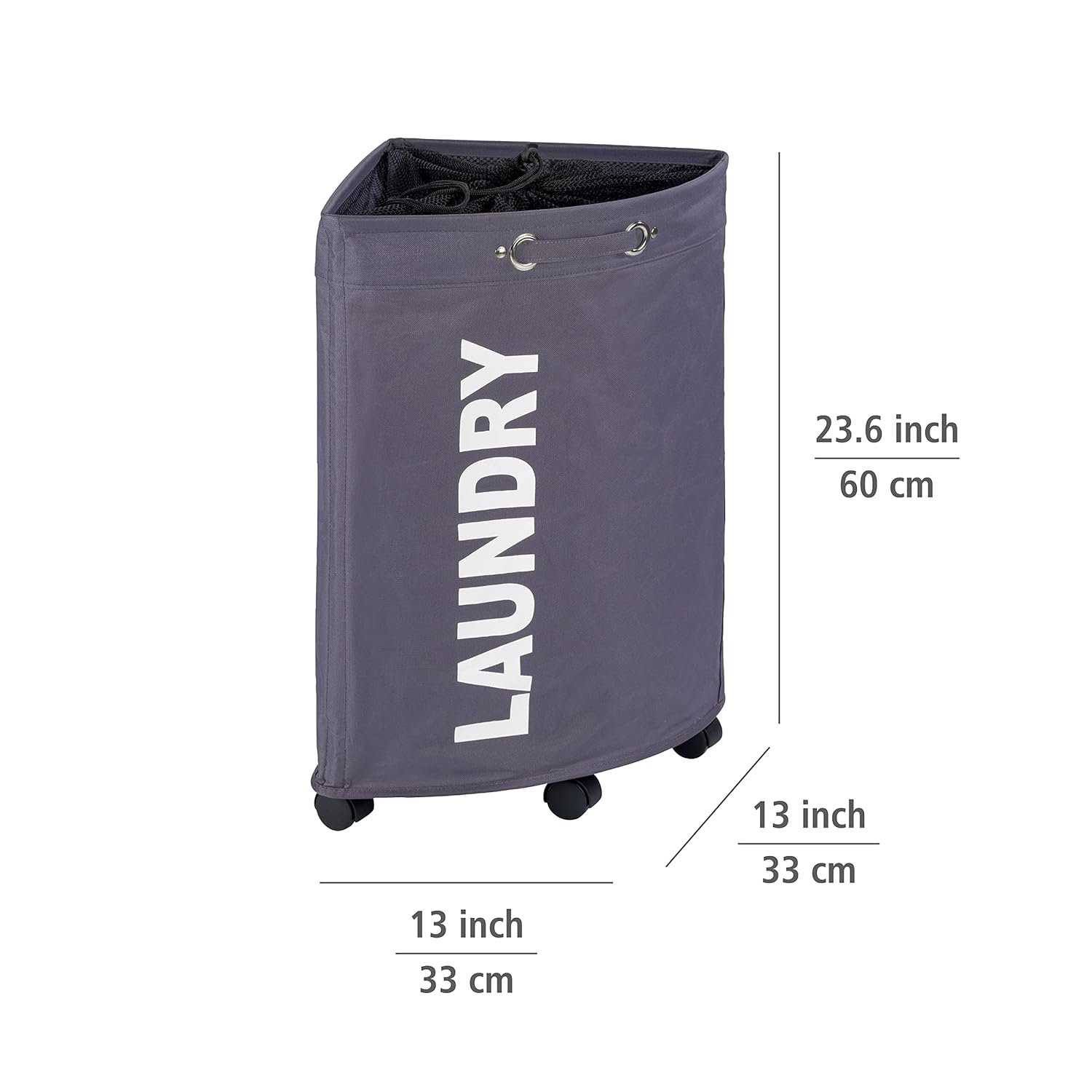 WH62101100 GREY TRESCO LAUNDRY BIN 50L 1