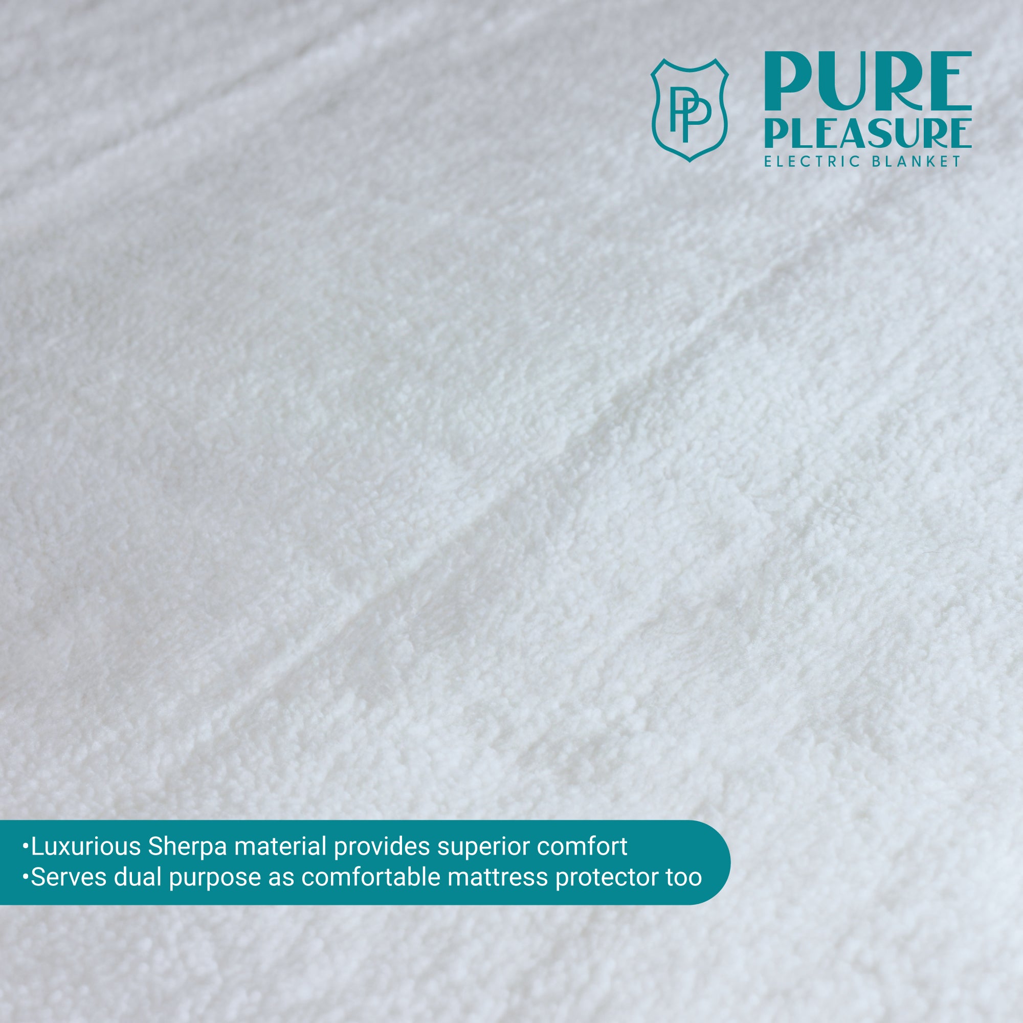 Sherpa Extra Length Electric Blanket | 8 Heat & Timer