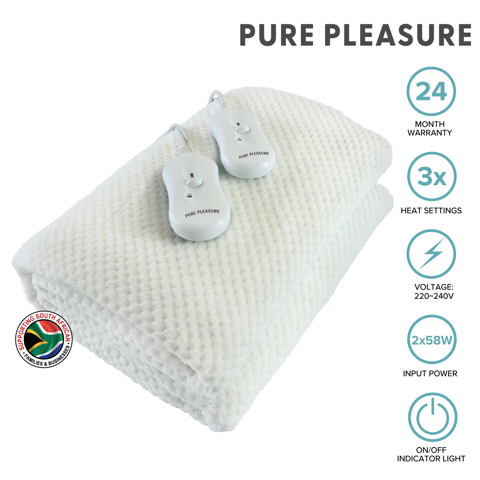 Coral Fleece Fitted Electric Blanket In Tog Bag