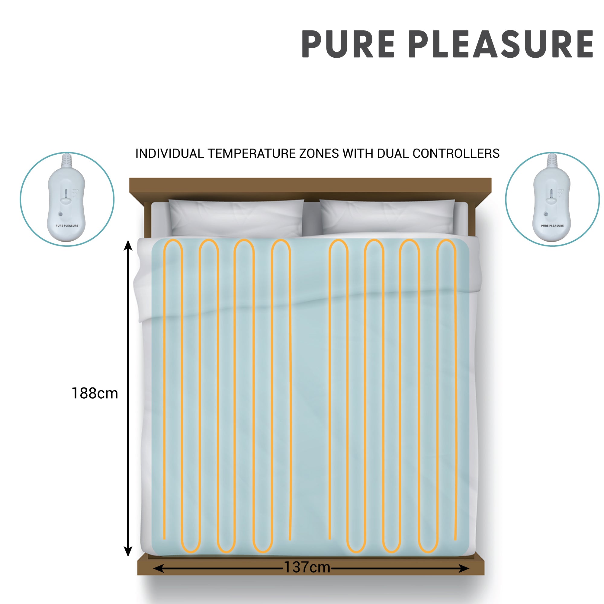 Coral Fleece Fitted Electric Blanket In Tog Bag