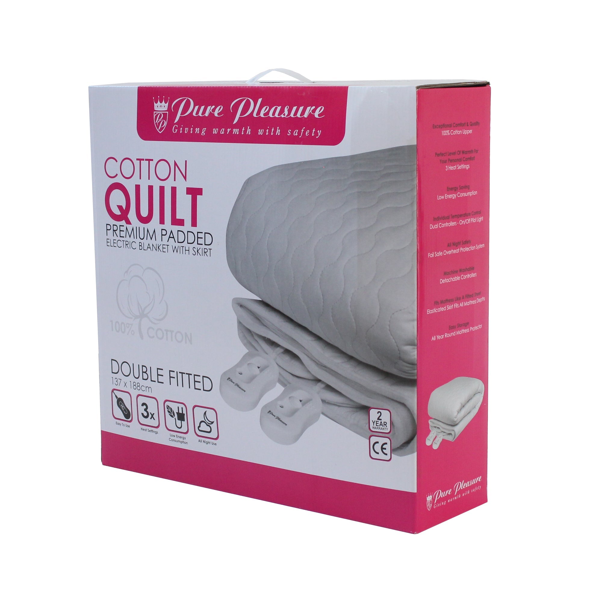 Cotton Quilt Fitted Electric Blanket (PP)