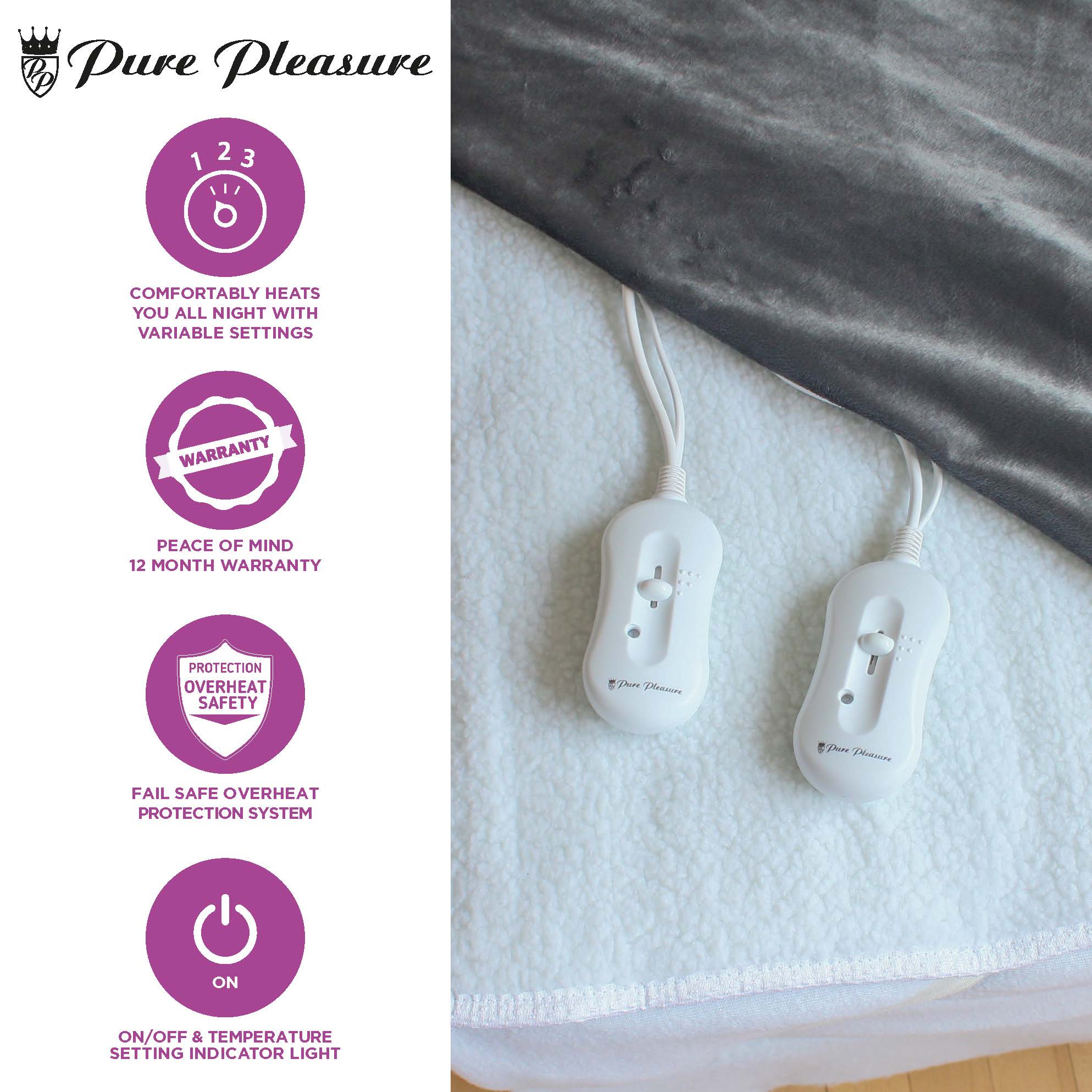 Sherpa Fitted Electric Blanket (PP)