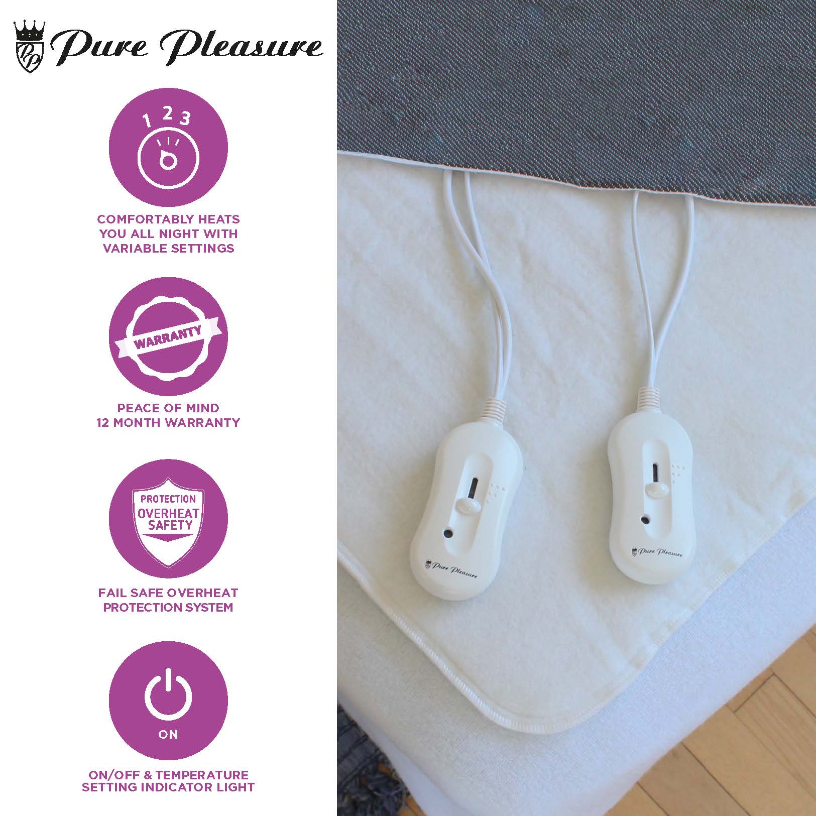 Tie-Down Electric Blanket (PP)