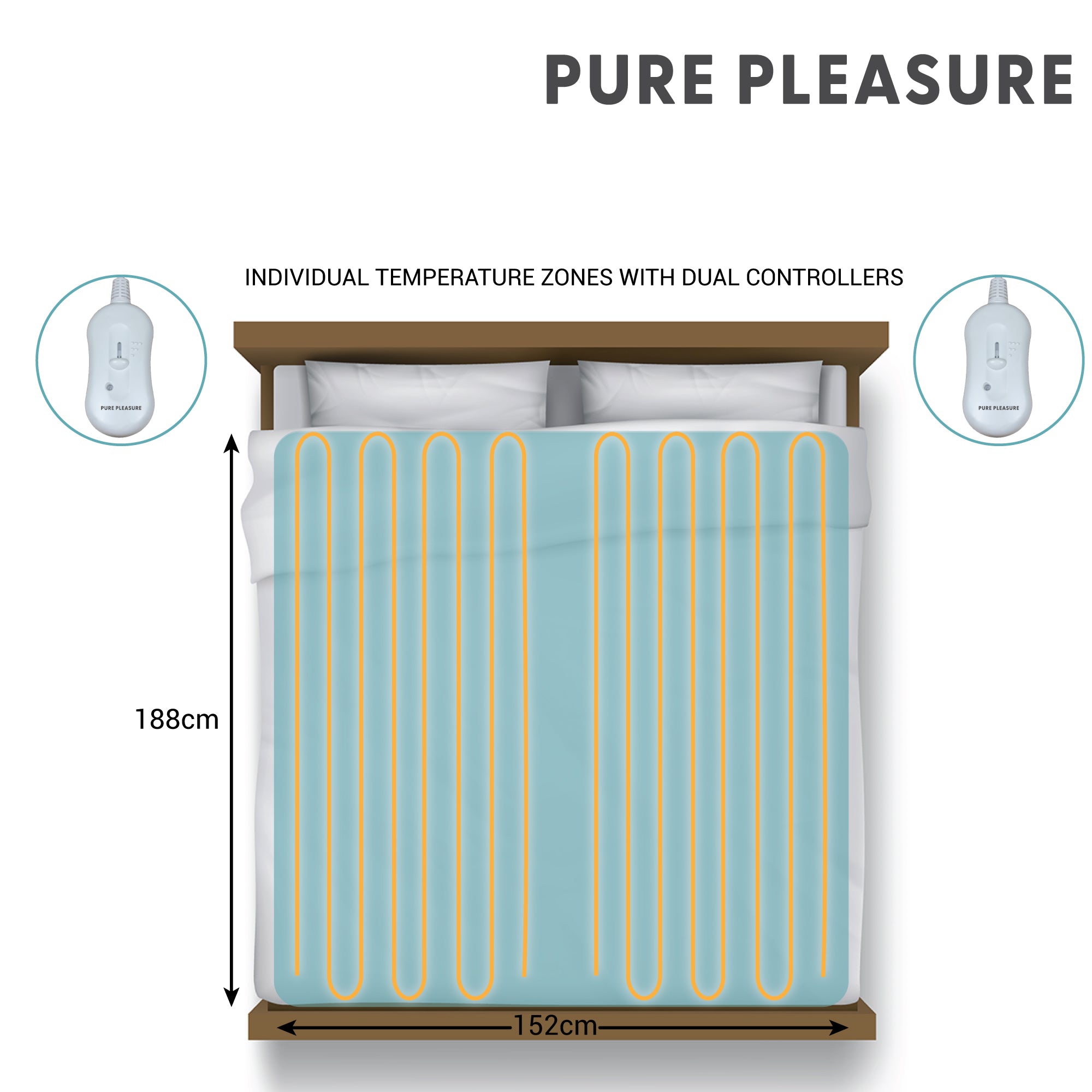 Coral Fleece Fitted Electric Blanket In Tog Bag