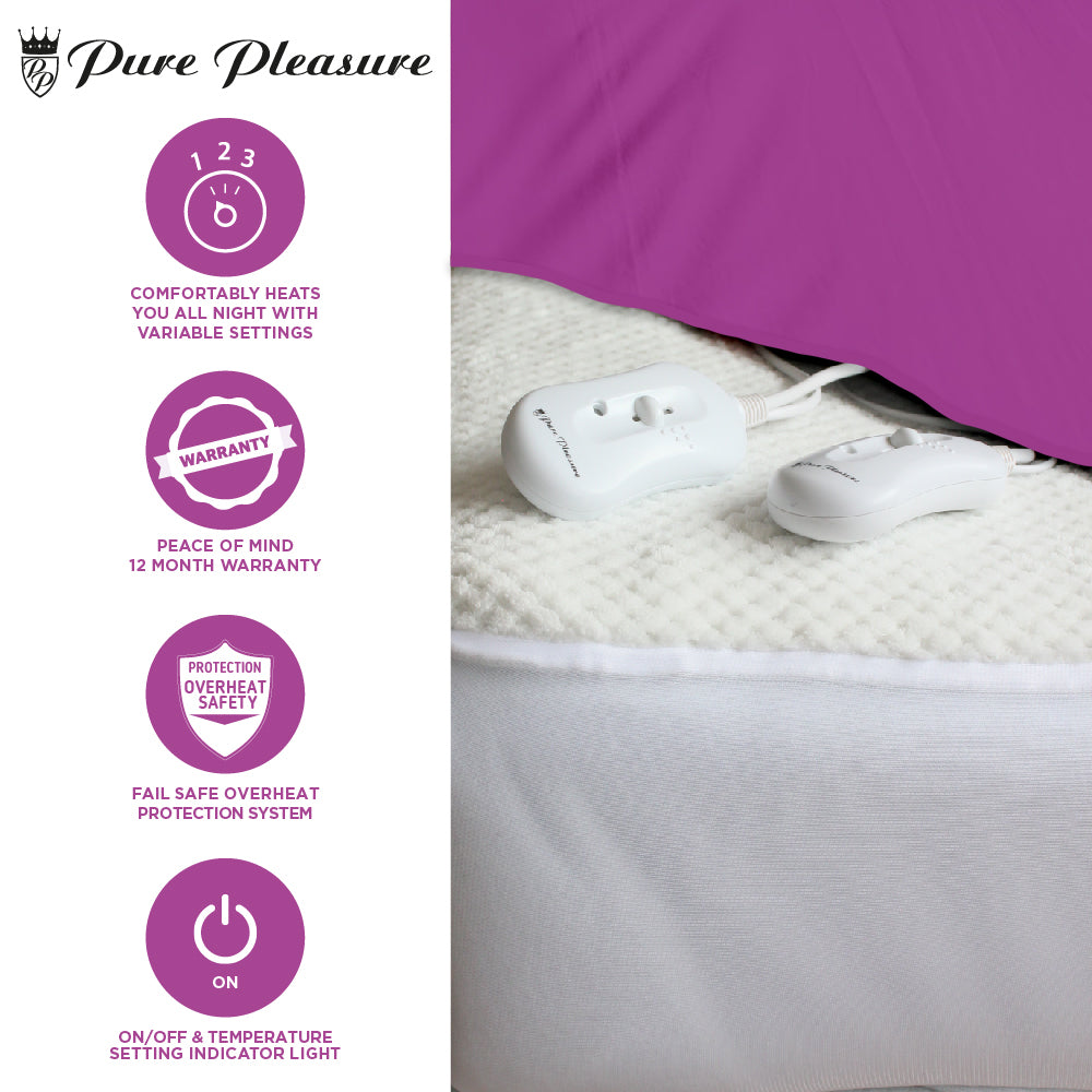 Coral Fleece Fitted Electric Blanket In Tog Bag (PP)