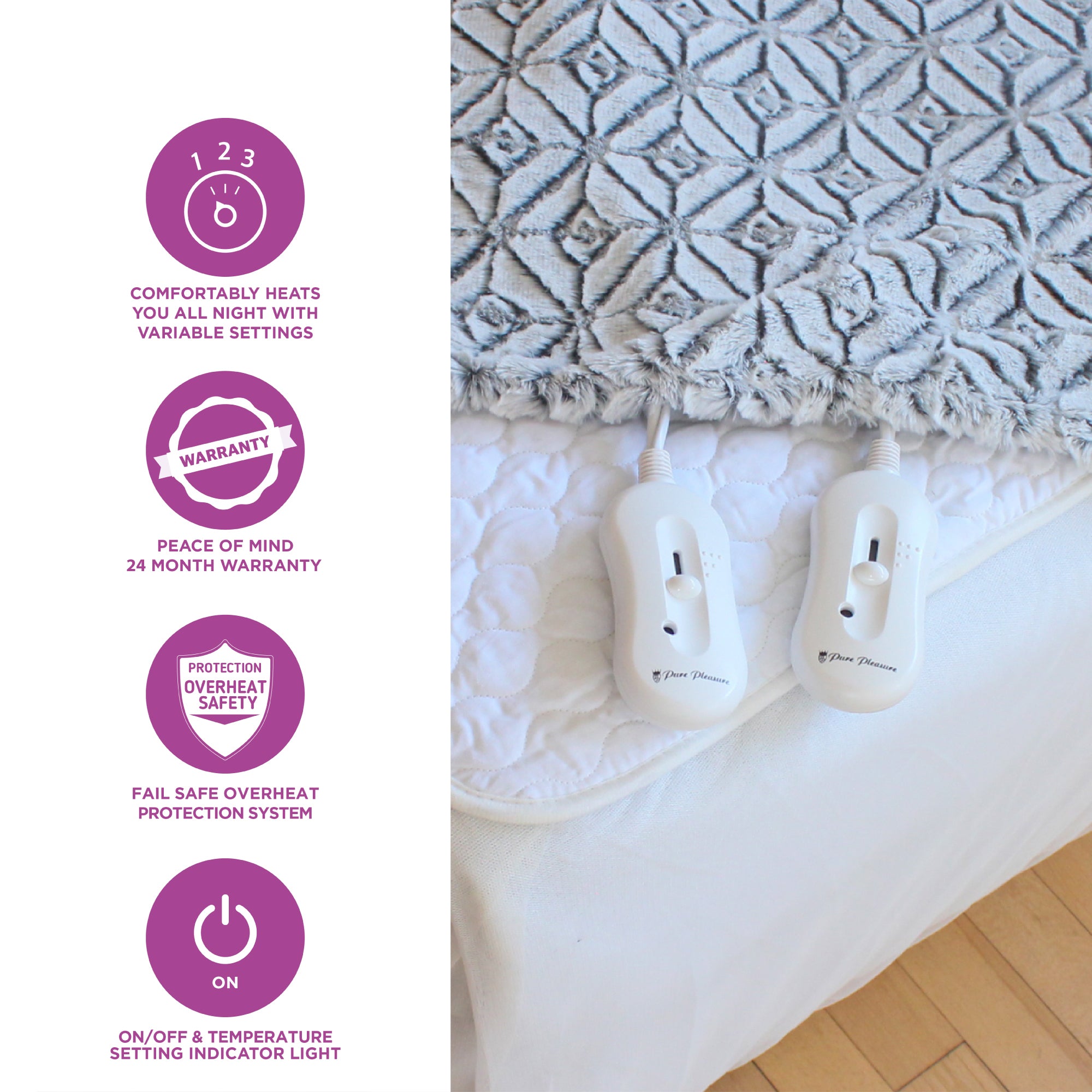 Cotton Quilt Fitted Electric Blanket (PP)