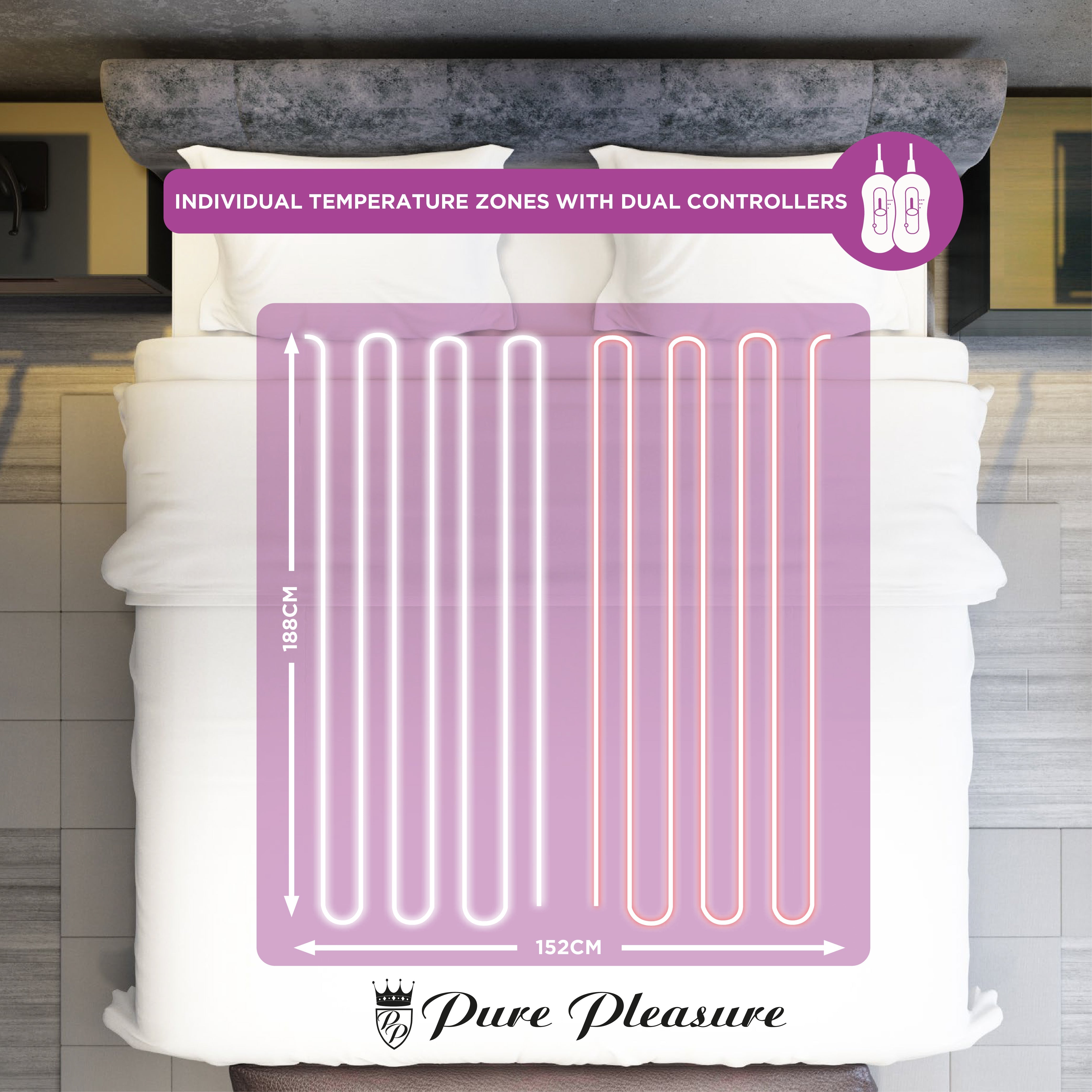 Cotton Quilt Fitted Electric Blanket (PP)