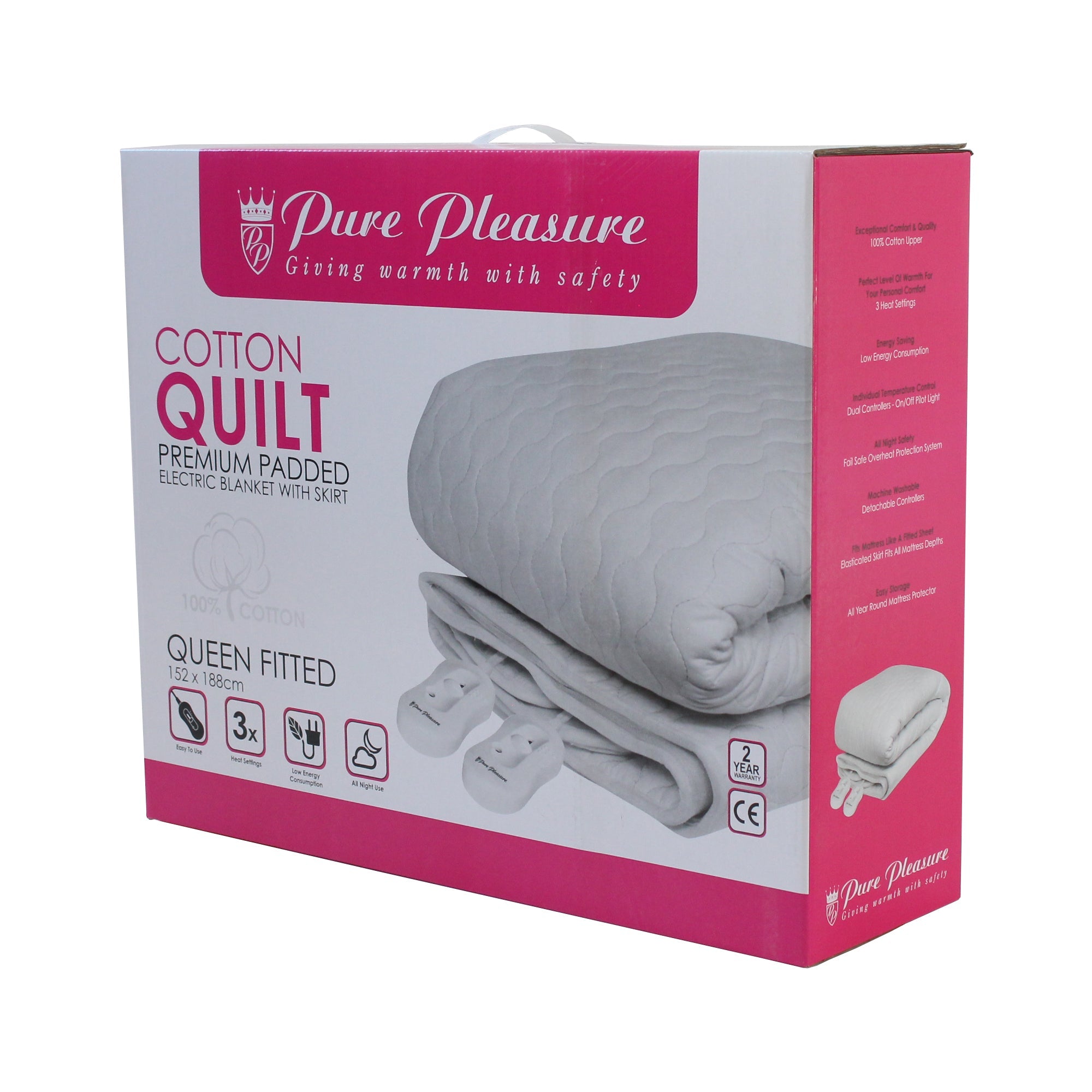 Cotton Quilt Fitted Electric Blanket (PP)