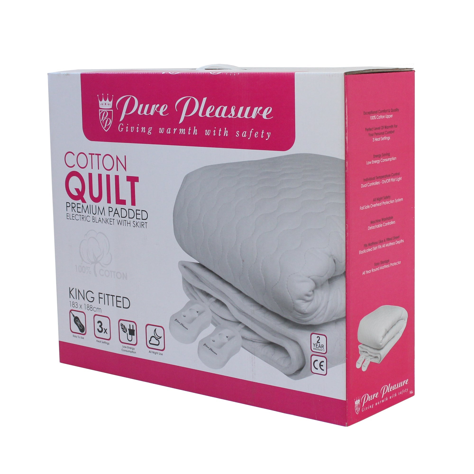 Cotton Quilt Fitted Electric Blanket (PP)