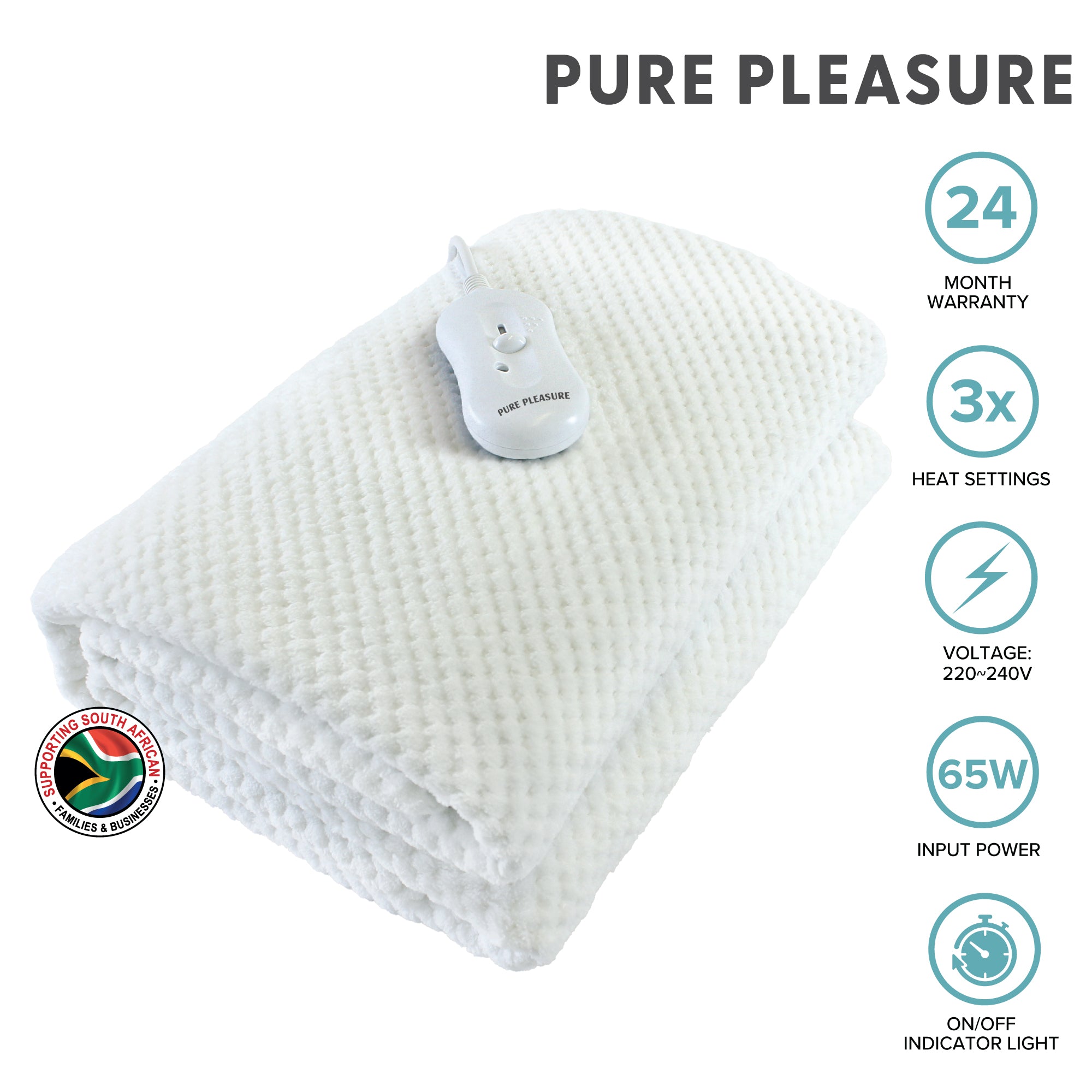 Coral Fleece Fitted Electric Blanket In Tog Bag