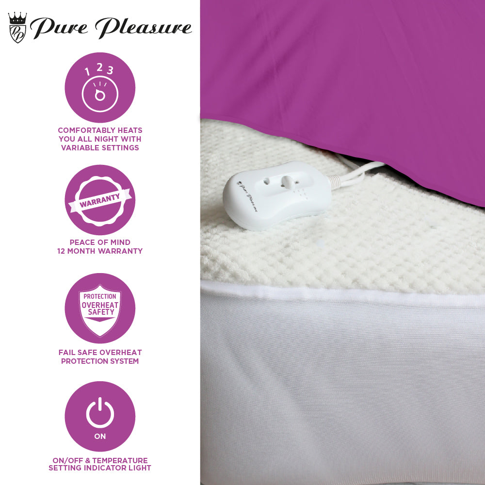Coral Fleece Fitted Electric Blanket In Tog Bag (PP)