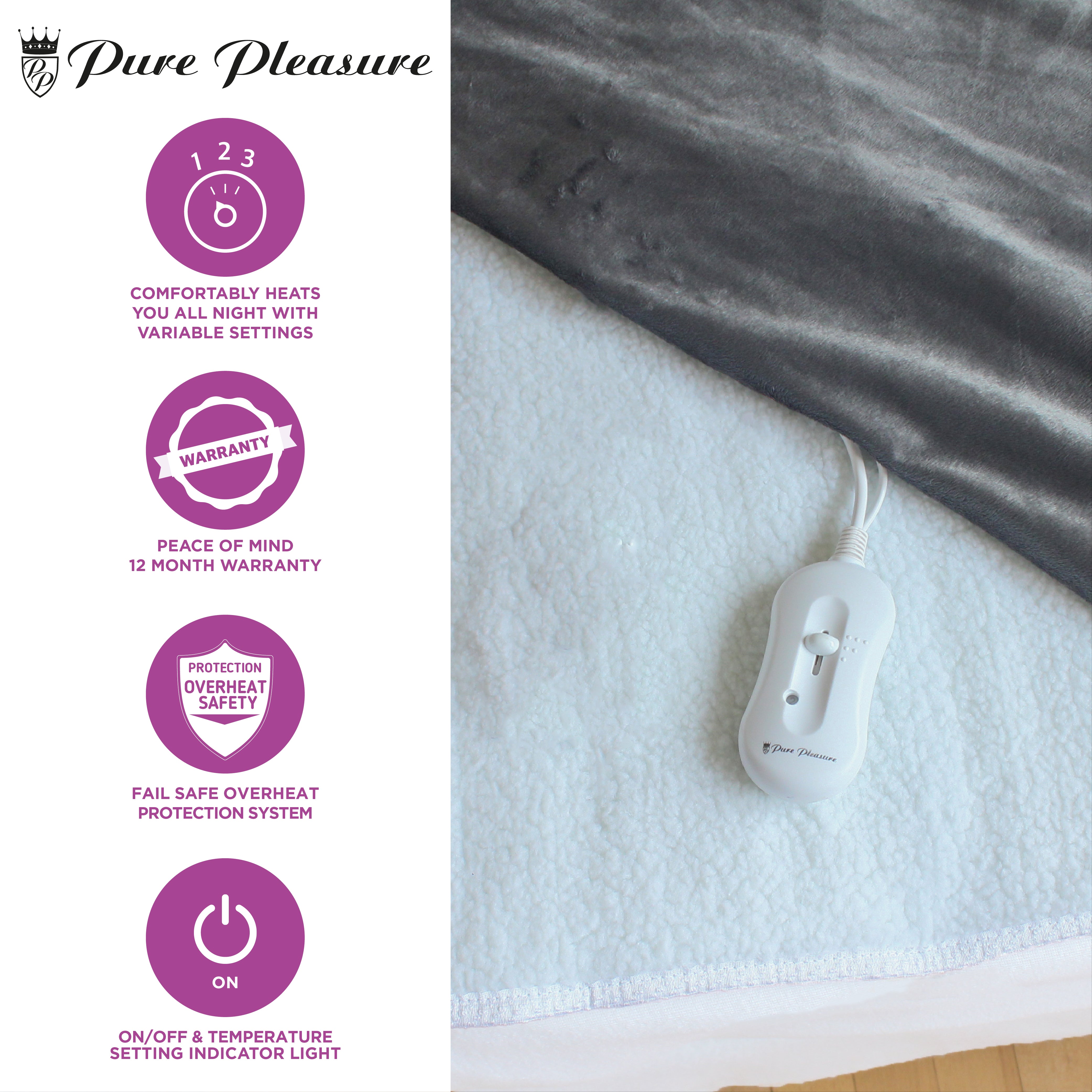 Sherpa - Extra Length Fitted Electric Blanket (PP)