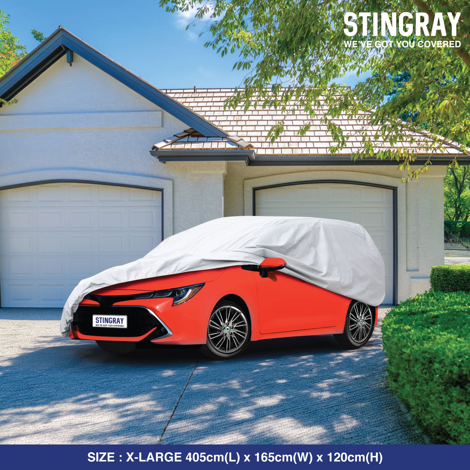 Stingray Premium Waterproof Hatchback Car Cover | 405x165x120cm