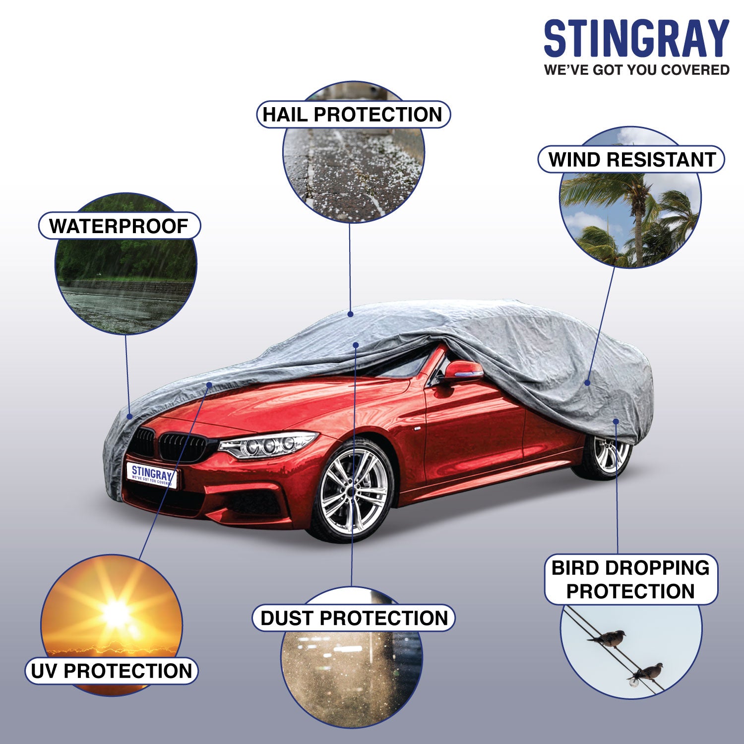 Stingray Premium Waterproof Car Cover – Sedan