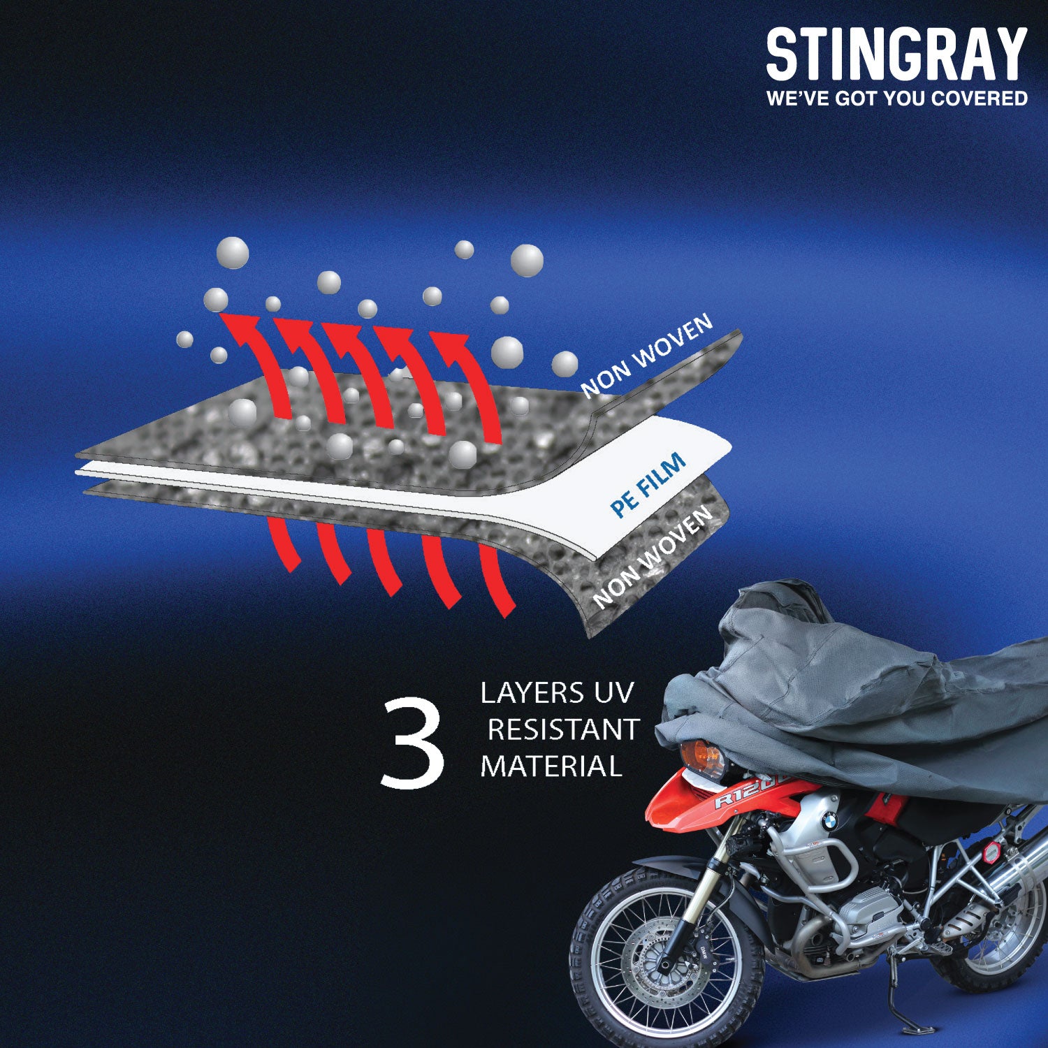 Stingray Motorcycle Cover | Large & X Large