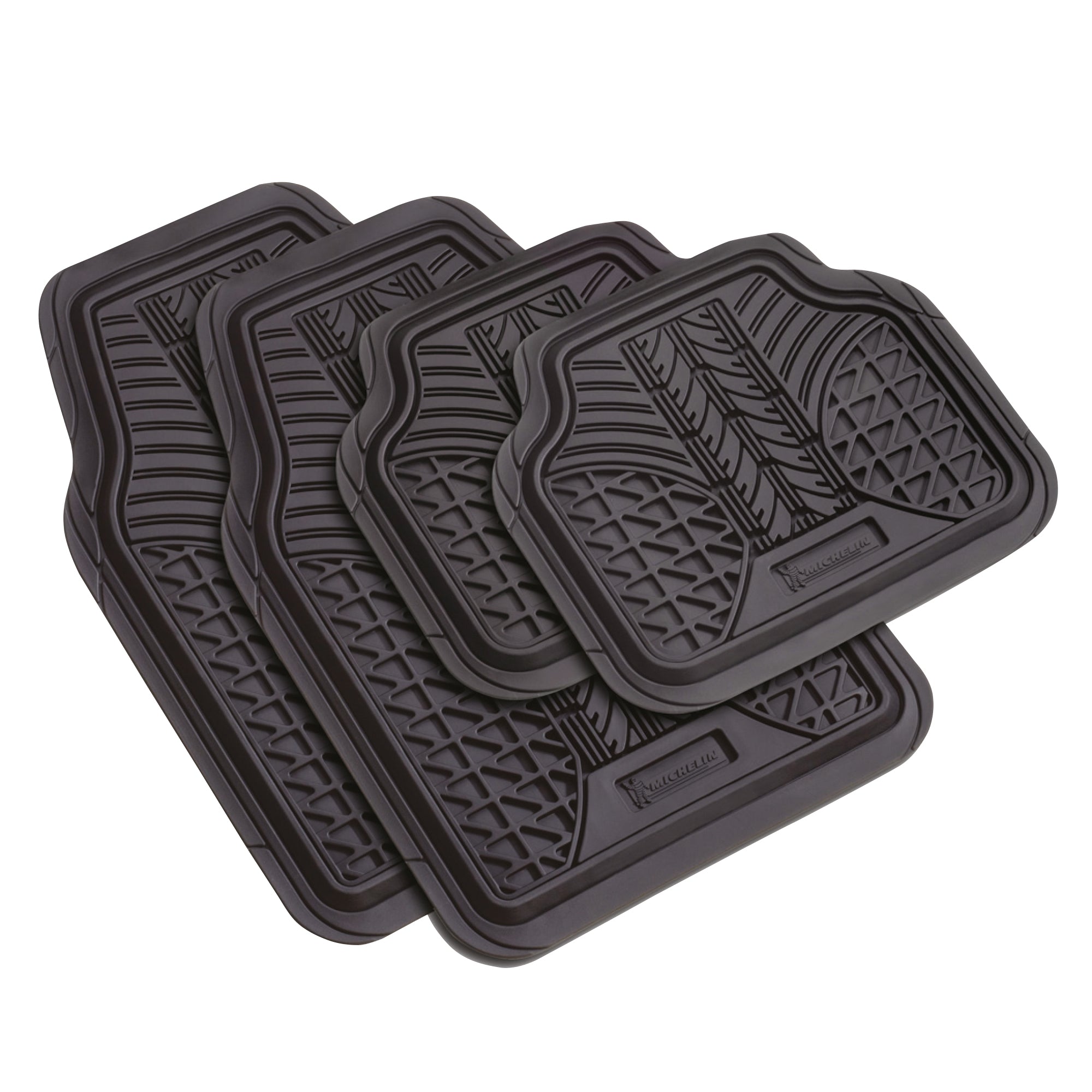 4x4 Car Mat 4Pc Set - Heavy Duty Rubber