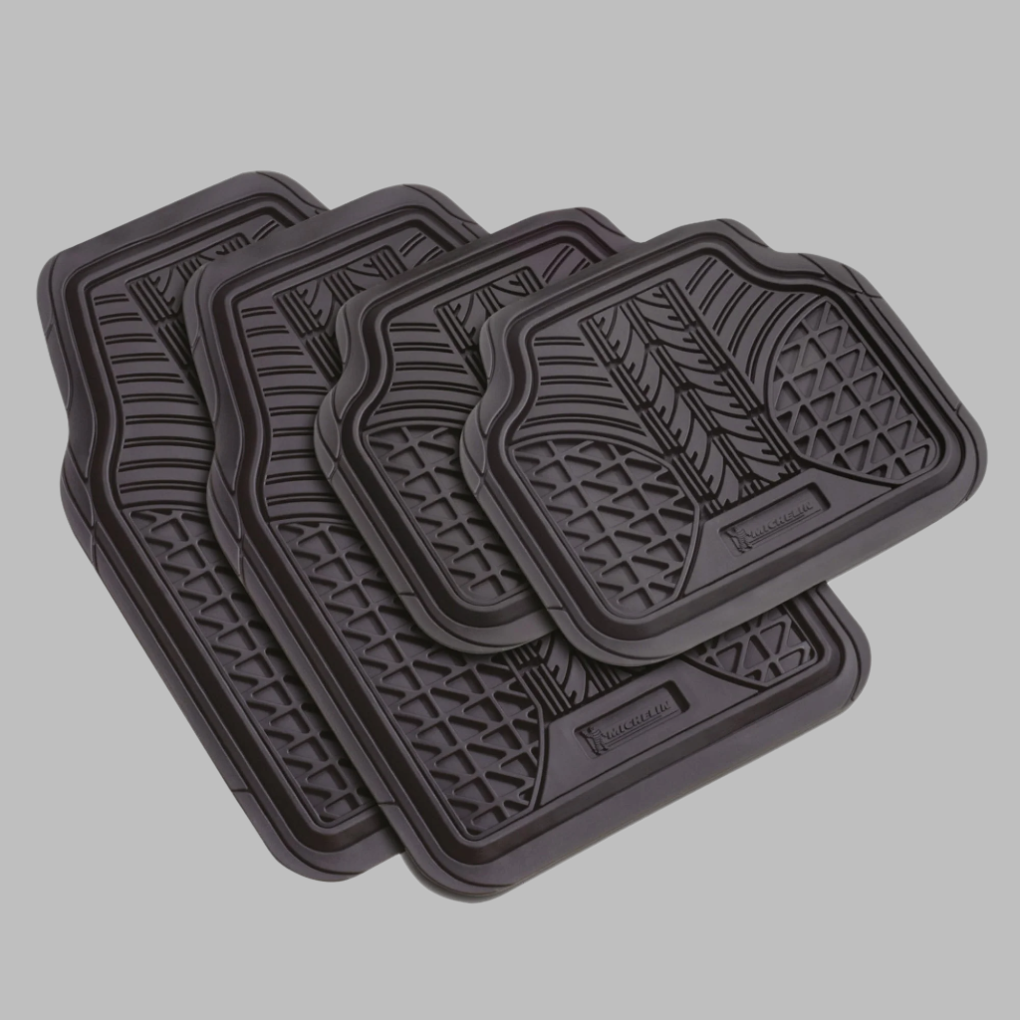 4x4 Car Mat 4Pc Set - Heavy Duty Rubber