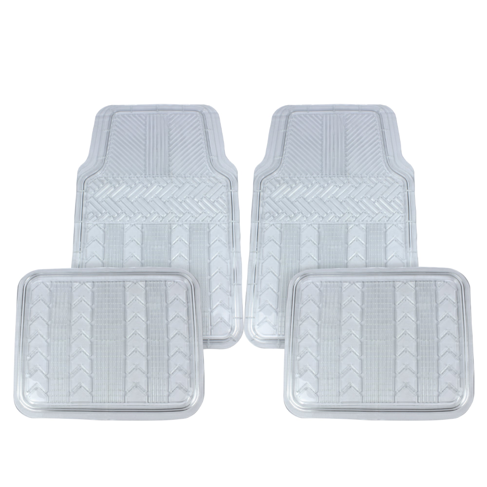 Car Mat Set 4Pc Set  - Techno - Clear