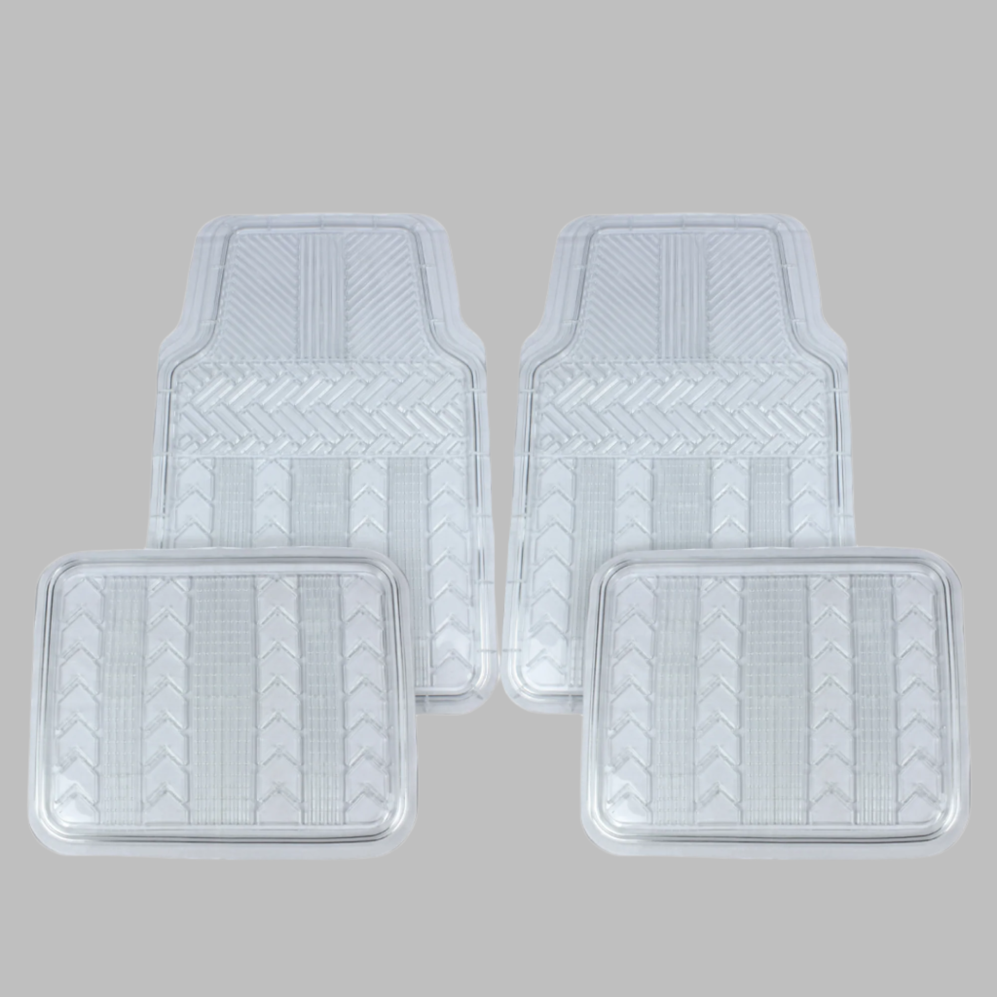 Car Mat Set 4Pc Set  - Techno - Clear