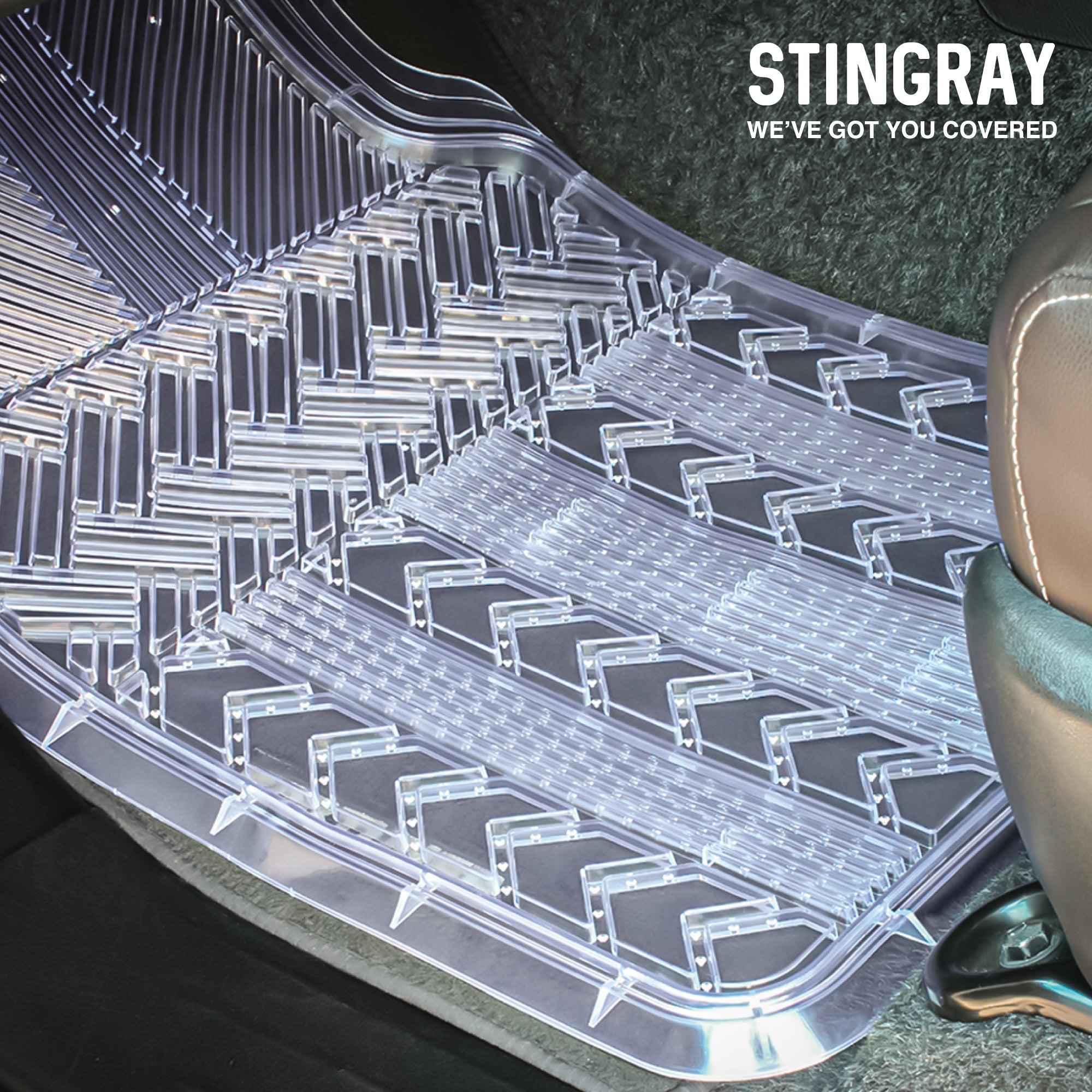 Car Mat Set 4Pc Set  - Techno - Clear