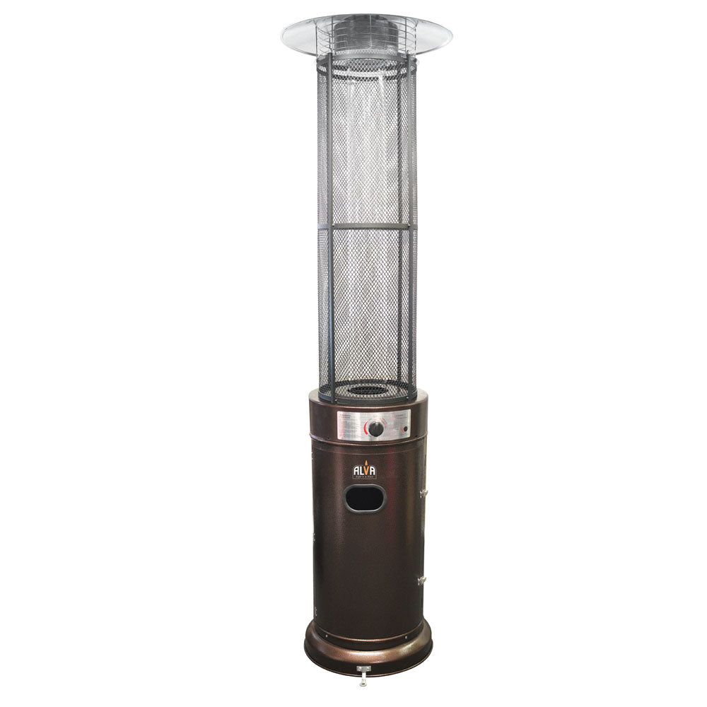 Gas Patio Heater - Circular Glass Tube Style - 2.1m Tall