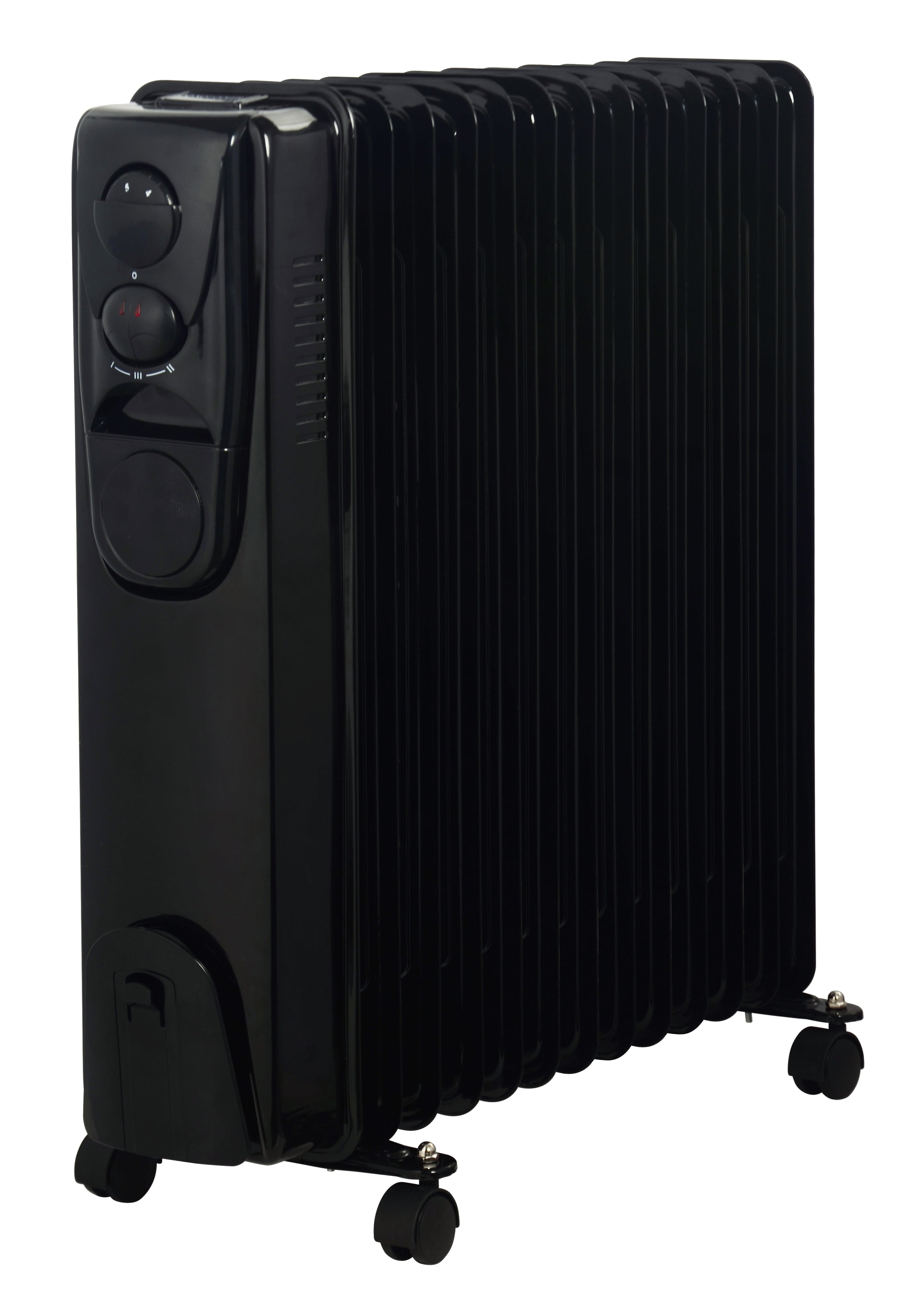 13 Fins 2500W Oil Filled Heater - Glossy Black