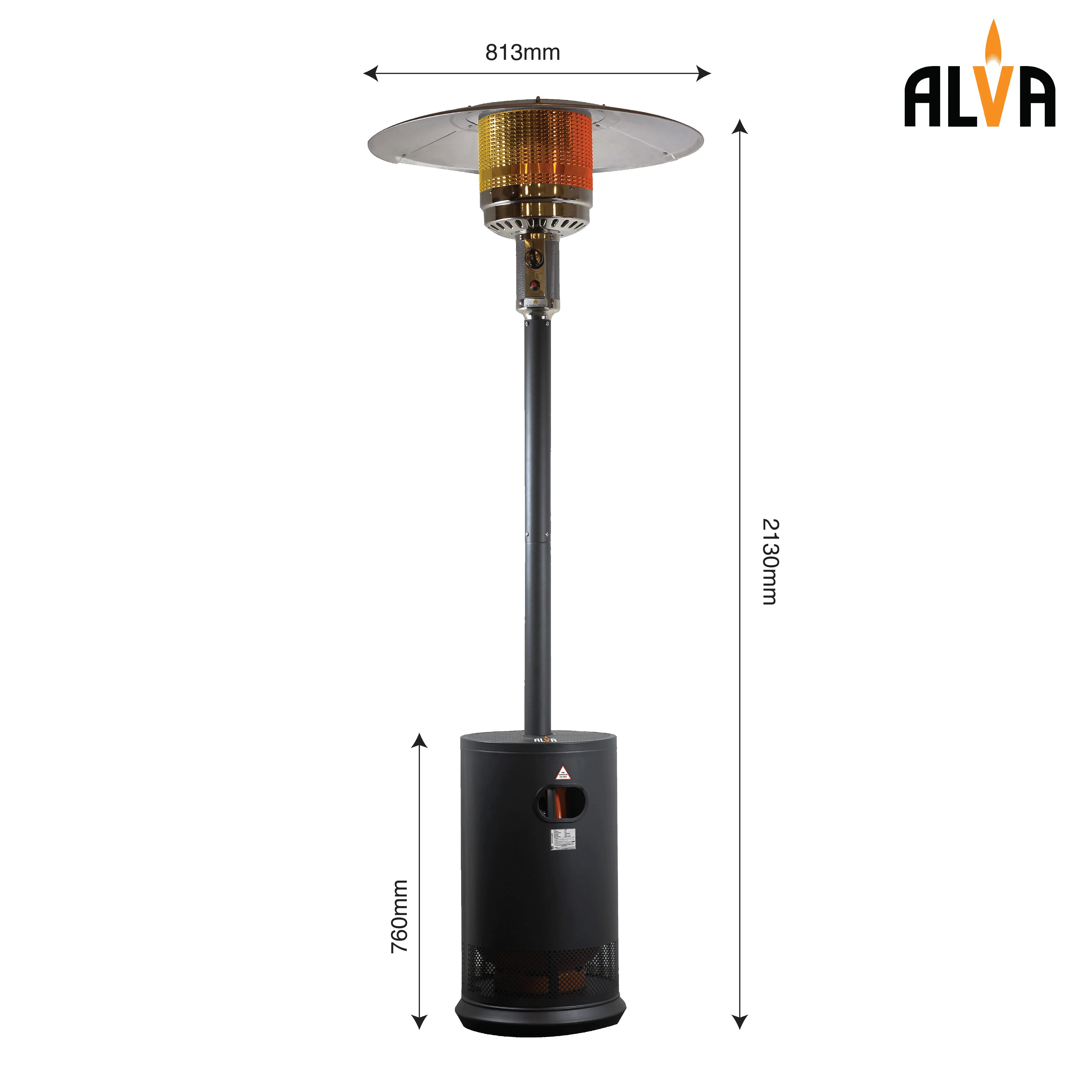 Gas Patio Heater | Flat Top Cabinet Design