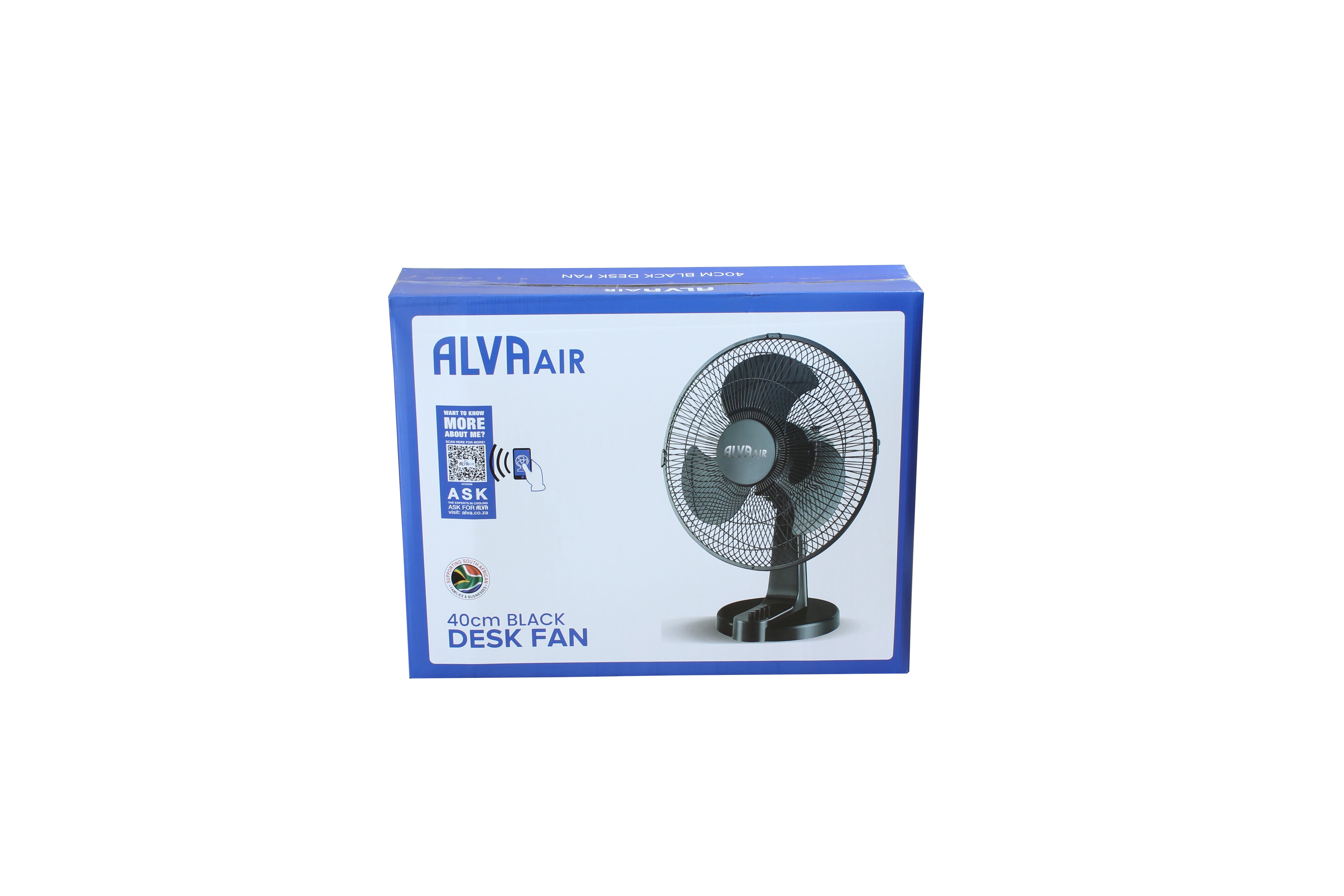 40cm Plastic Desk Fan (Black)