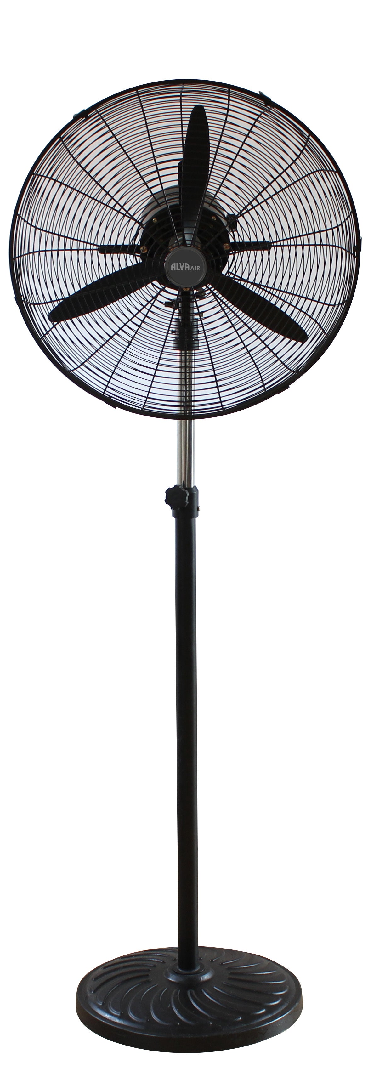 65cm Industrial Telescopic Pedestal Fan Metal (Matt Black)