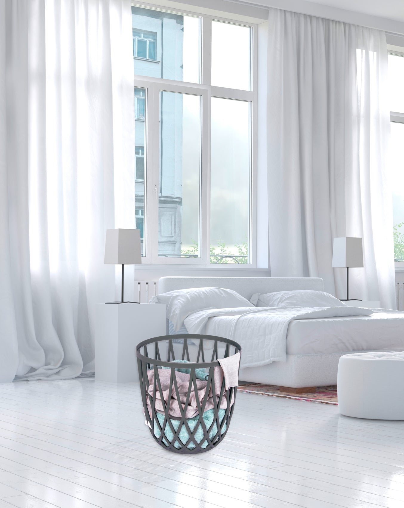 Bathroom Stool / Laundry Basket - Omio - Anthracite