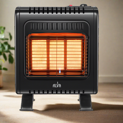 3-PANEL INFRARED RADIANT INDOOR GAS MINI HEATER