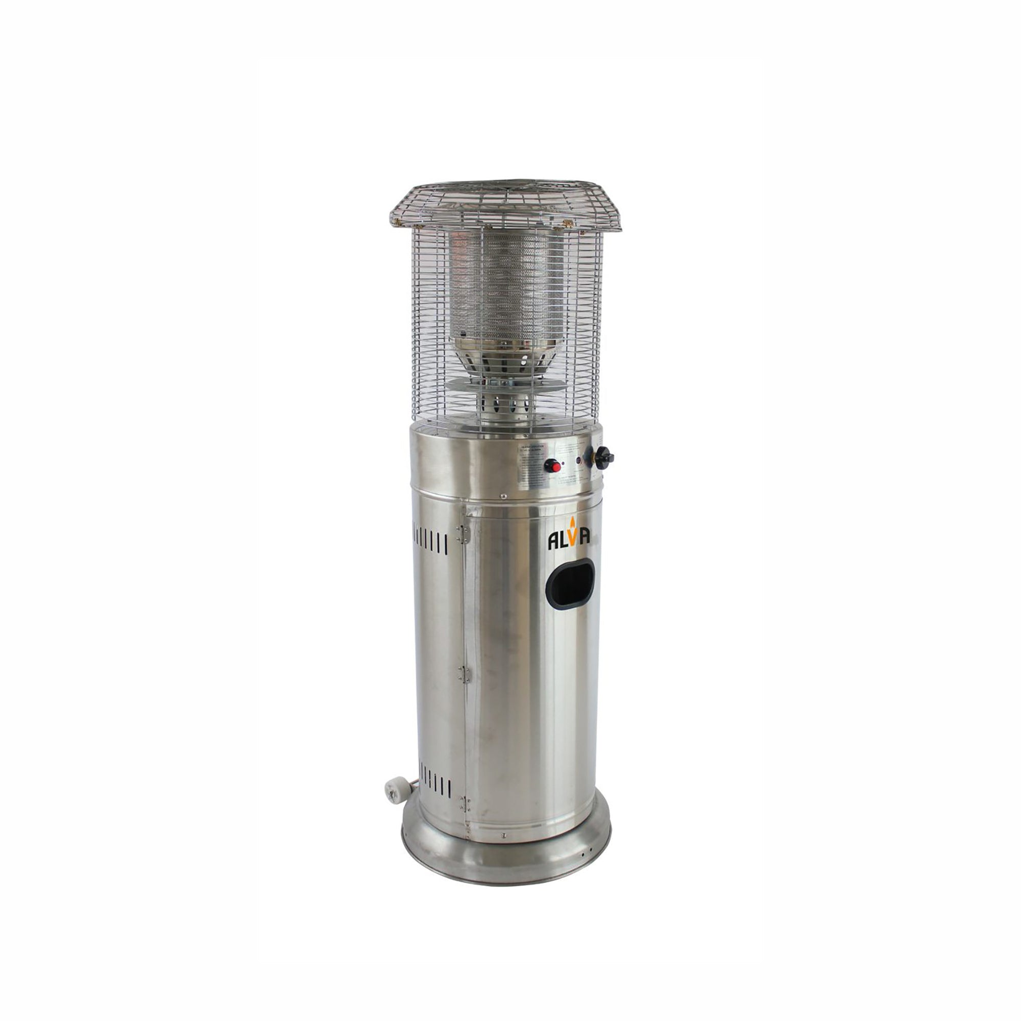 Short Stand Gas Patio Heater 1.35m - Stainless Steel