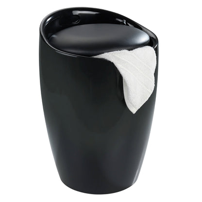 CANDY BATHROOM STOOL / 20L LAUNDRY BIN - BLACK