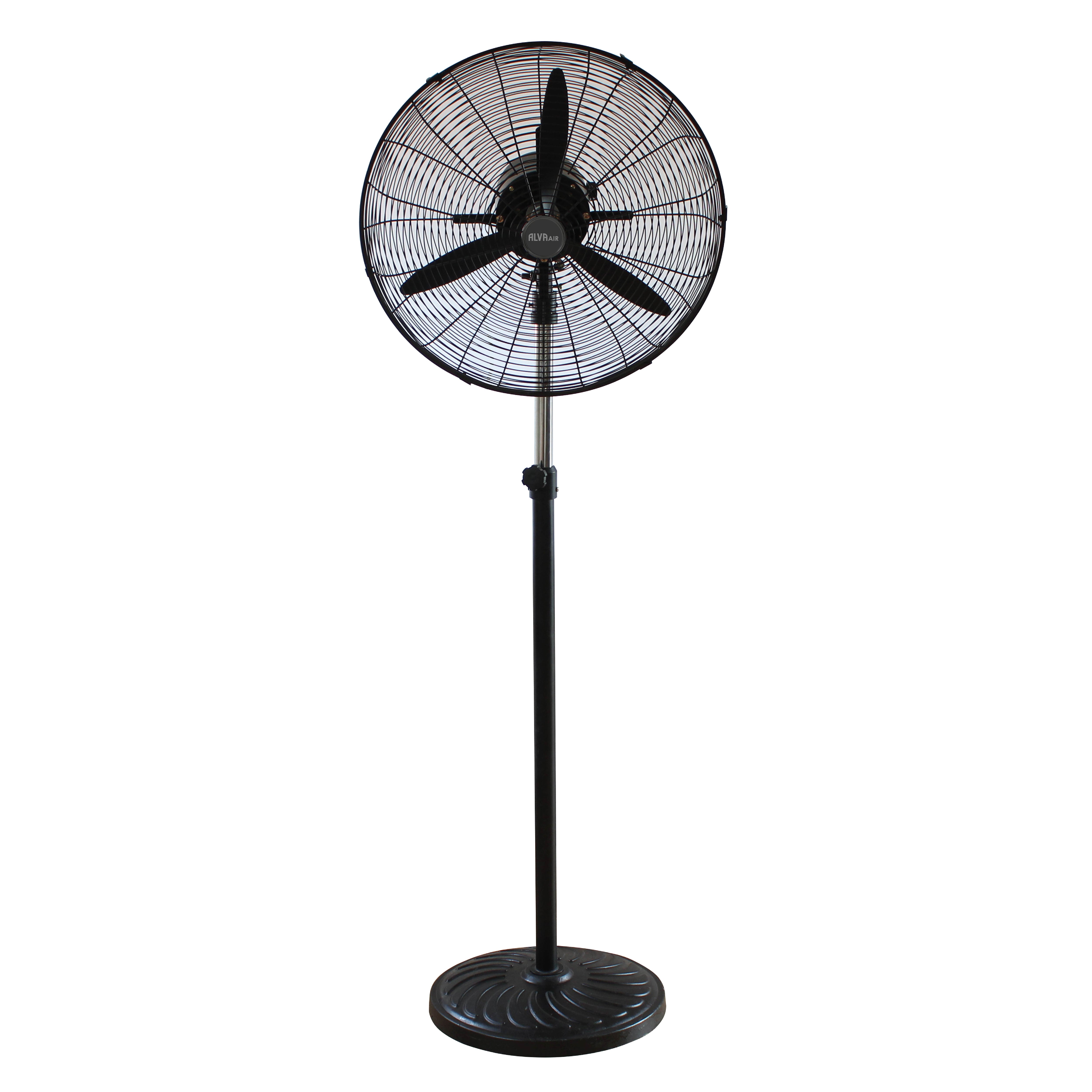 50cm Industrial Pedestal Fan Metal Telescopic (Matt Black)