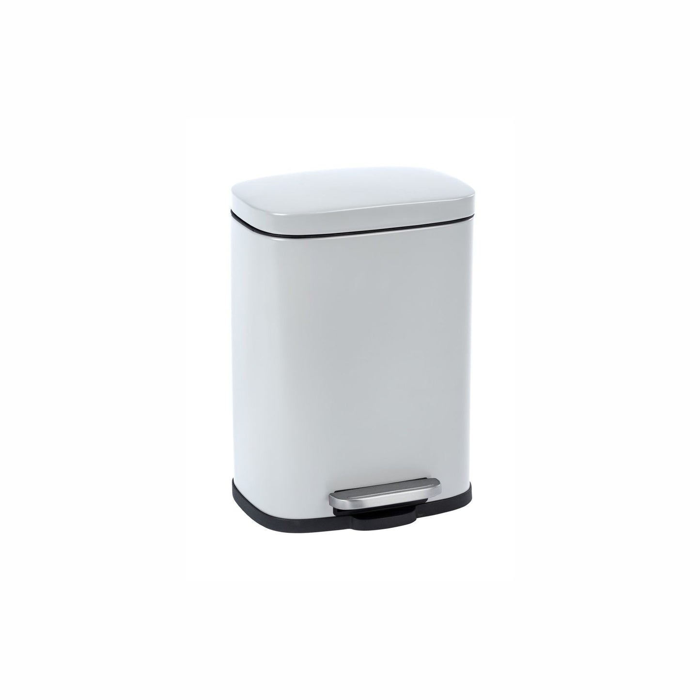 WENKO “ 5L PEDAL BIN “ LENO RANGE - EASY-CLOSE “ STEEL - WHITE