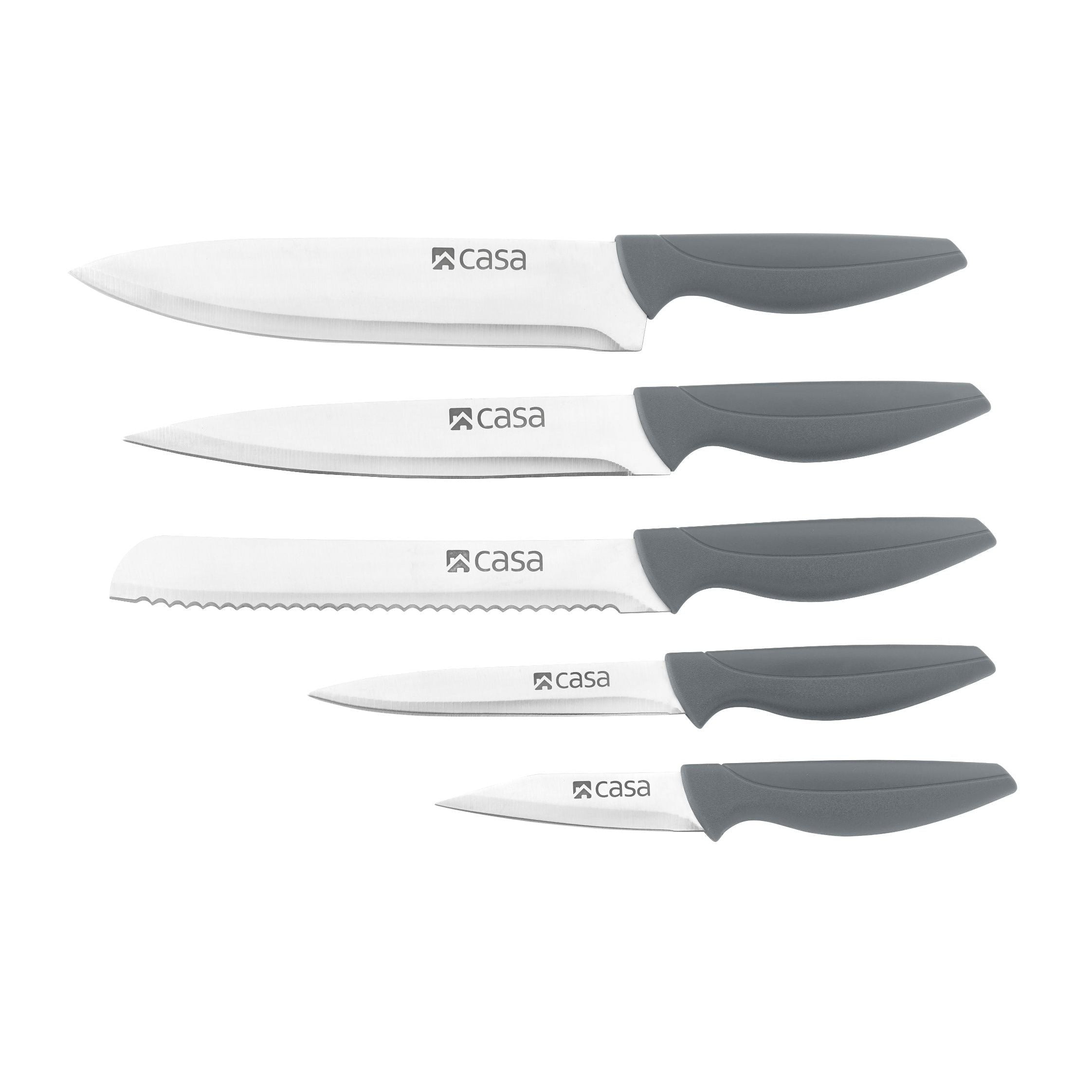 5Pc Knife & Plastic Block - Firenze