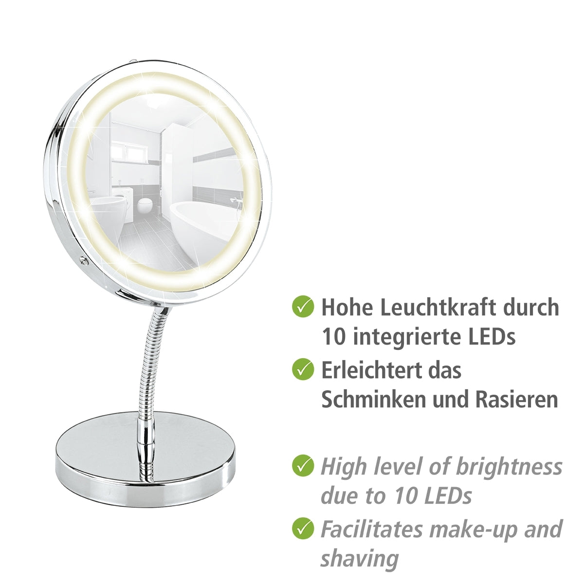 LED Standing Cosmetic Mirror - Brolo Range