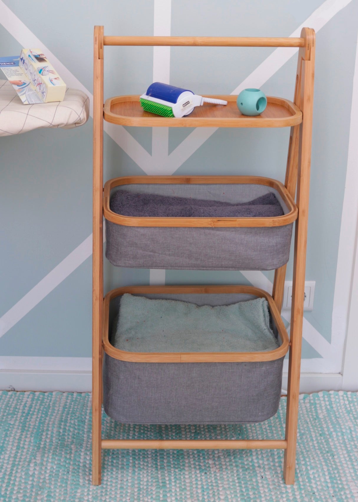 Shelf Unit With 2 Baskets - Bahari - Bamboo