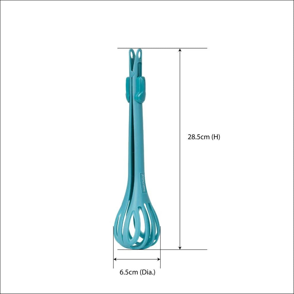 Fresh Choice Nylon Whisk Tongs 11" (28cm) | Heat Resistant Kitchen Tongs | Salad Server | Cooking, Whisking, Mashing & Serving