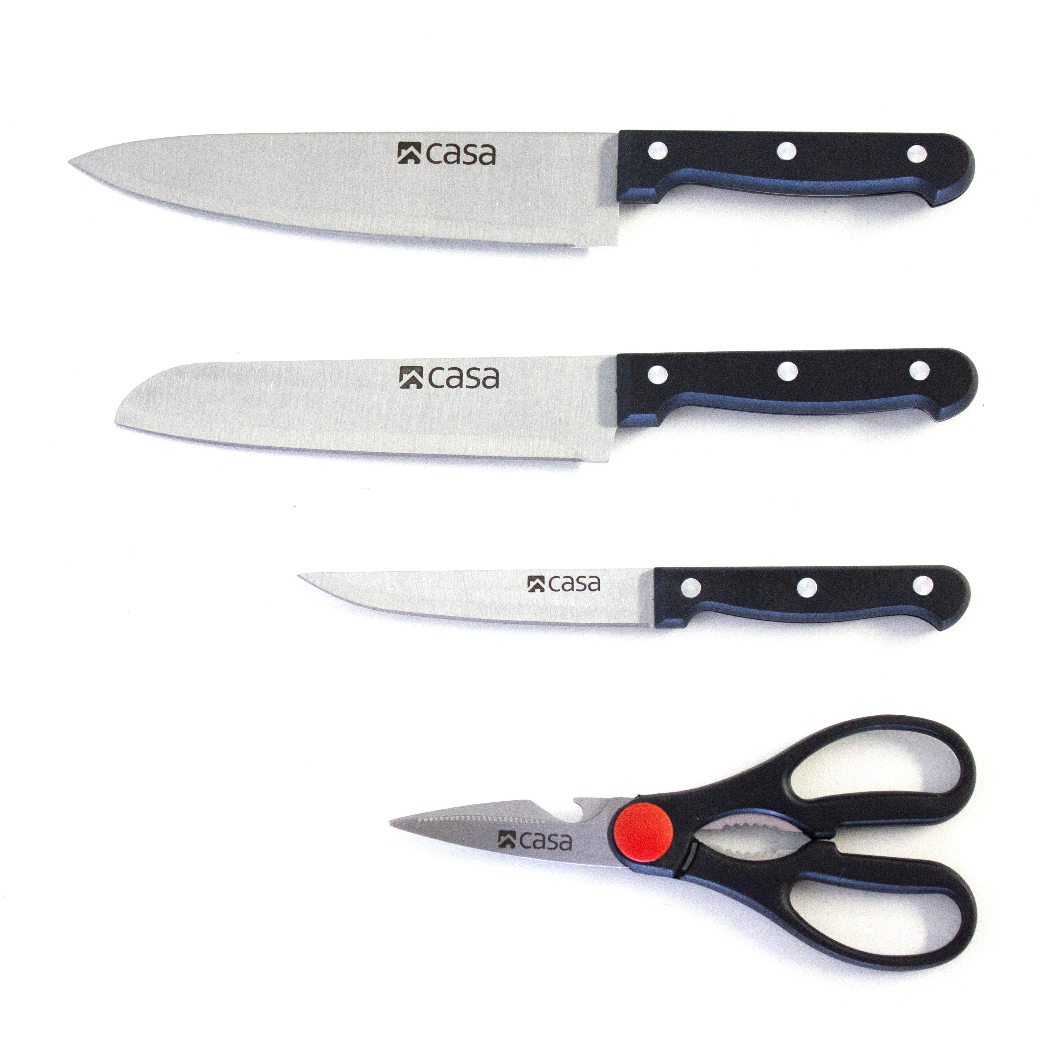 4Pc Knife and Food Shears Set - Treviso