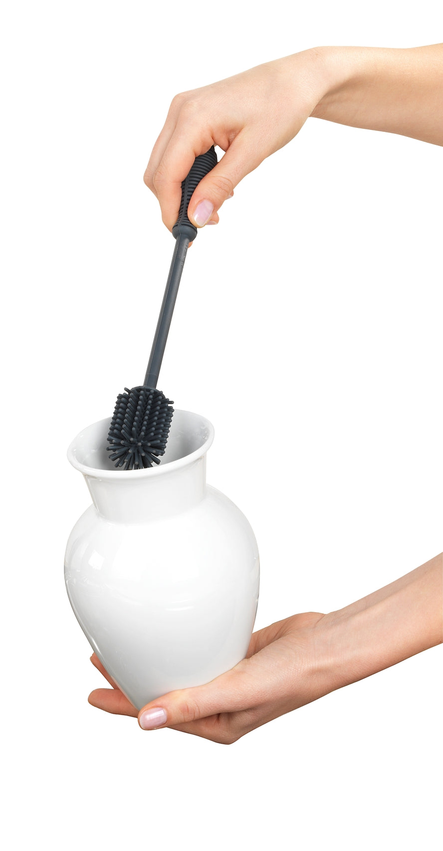 Washing-Up & Bottle Brush - Silicone - 25cm - Grey