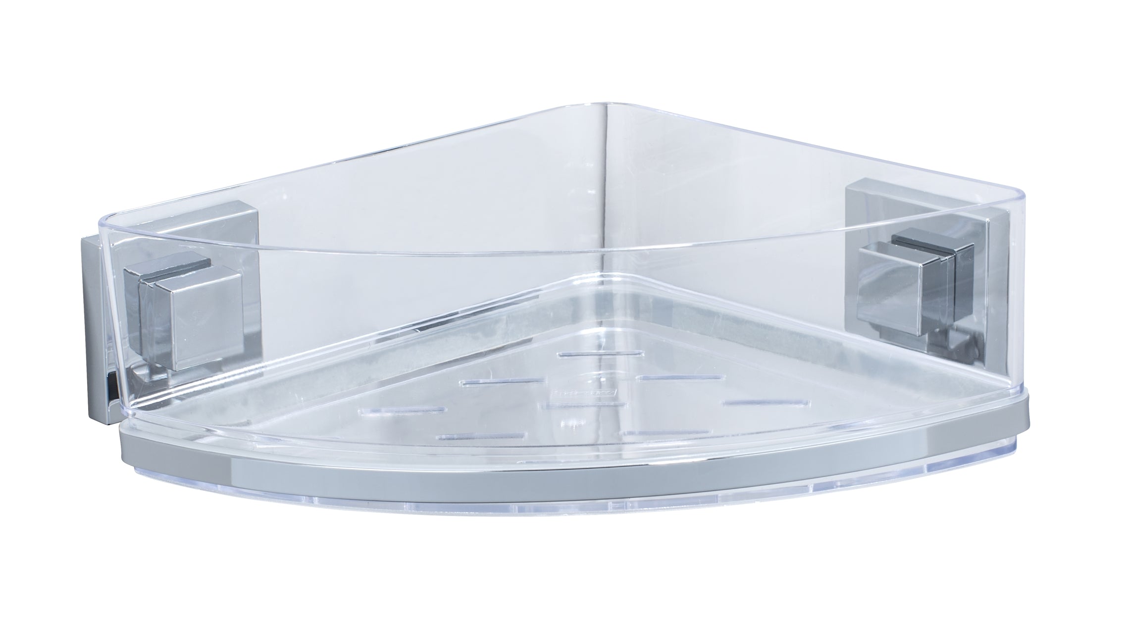 Vacuum-Loc Corner Shelf Quadro Range - S/Steel - No Drilling