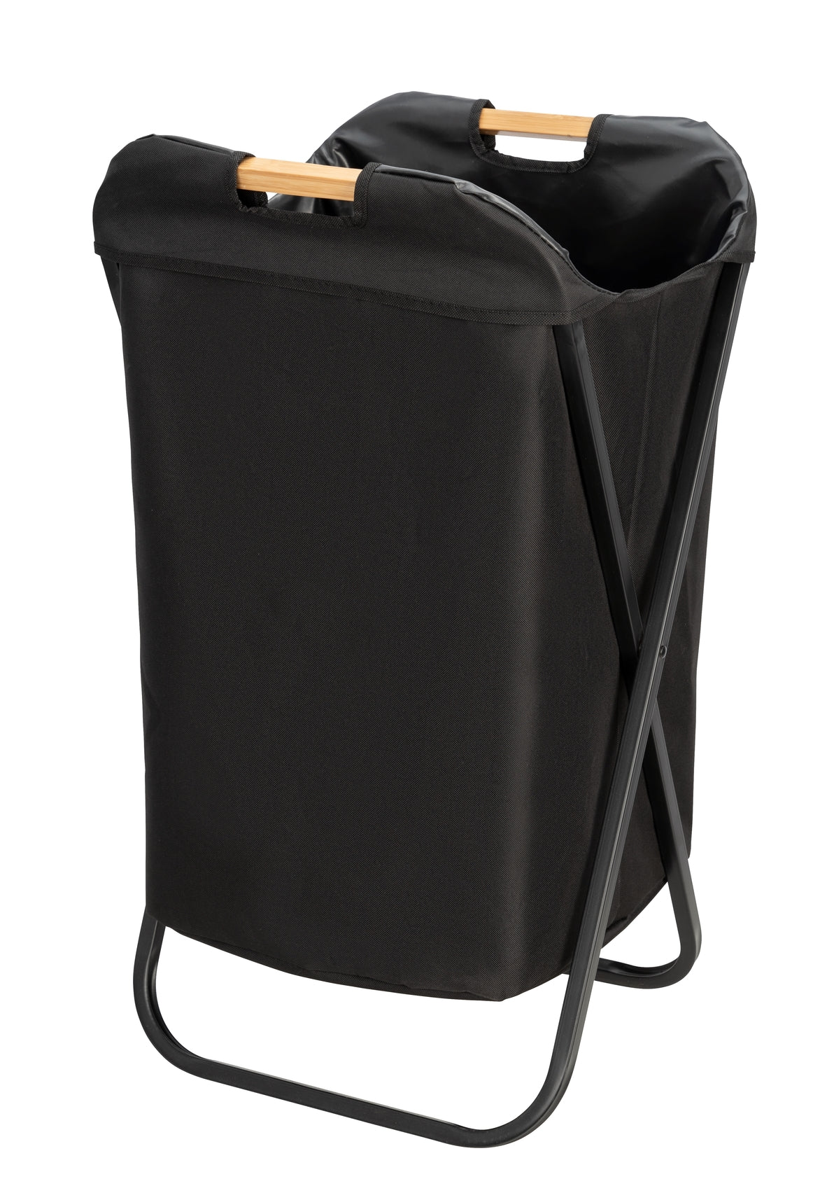 Laundry Basket 72L - Foldable Frame - Loft - Black