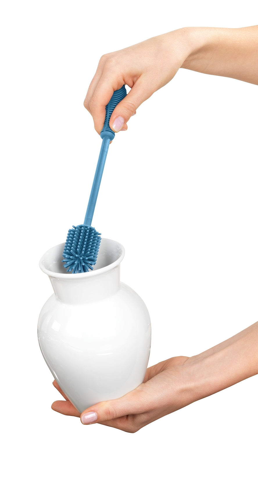 Washing-Up & Bottle Brush - Silicone - 25cm - Blue