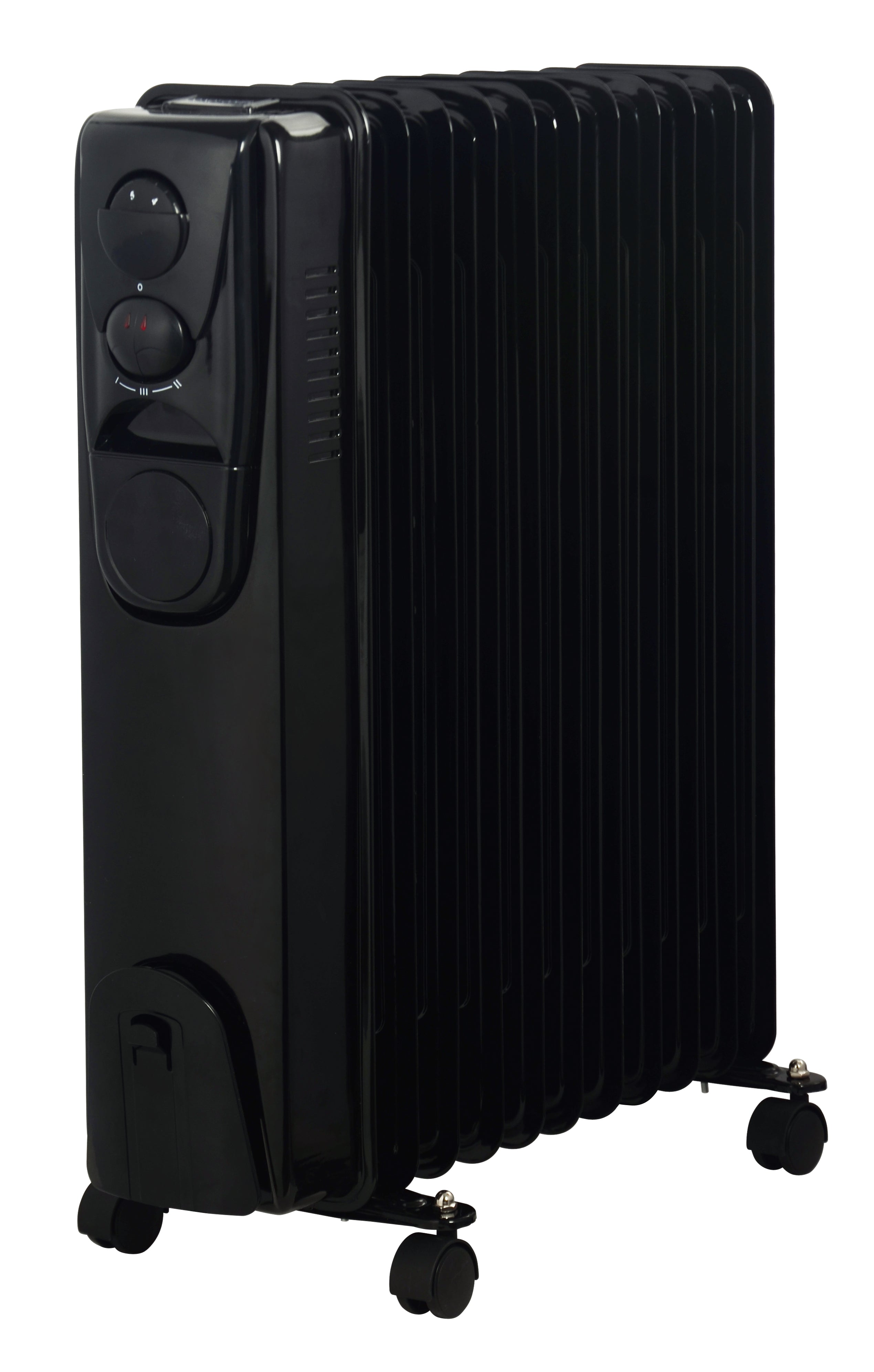 11 Fins 2500W Oil Filled Heater - Glossy Black